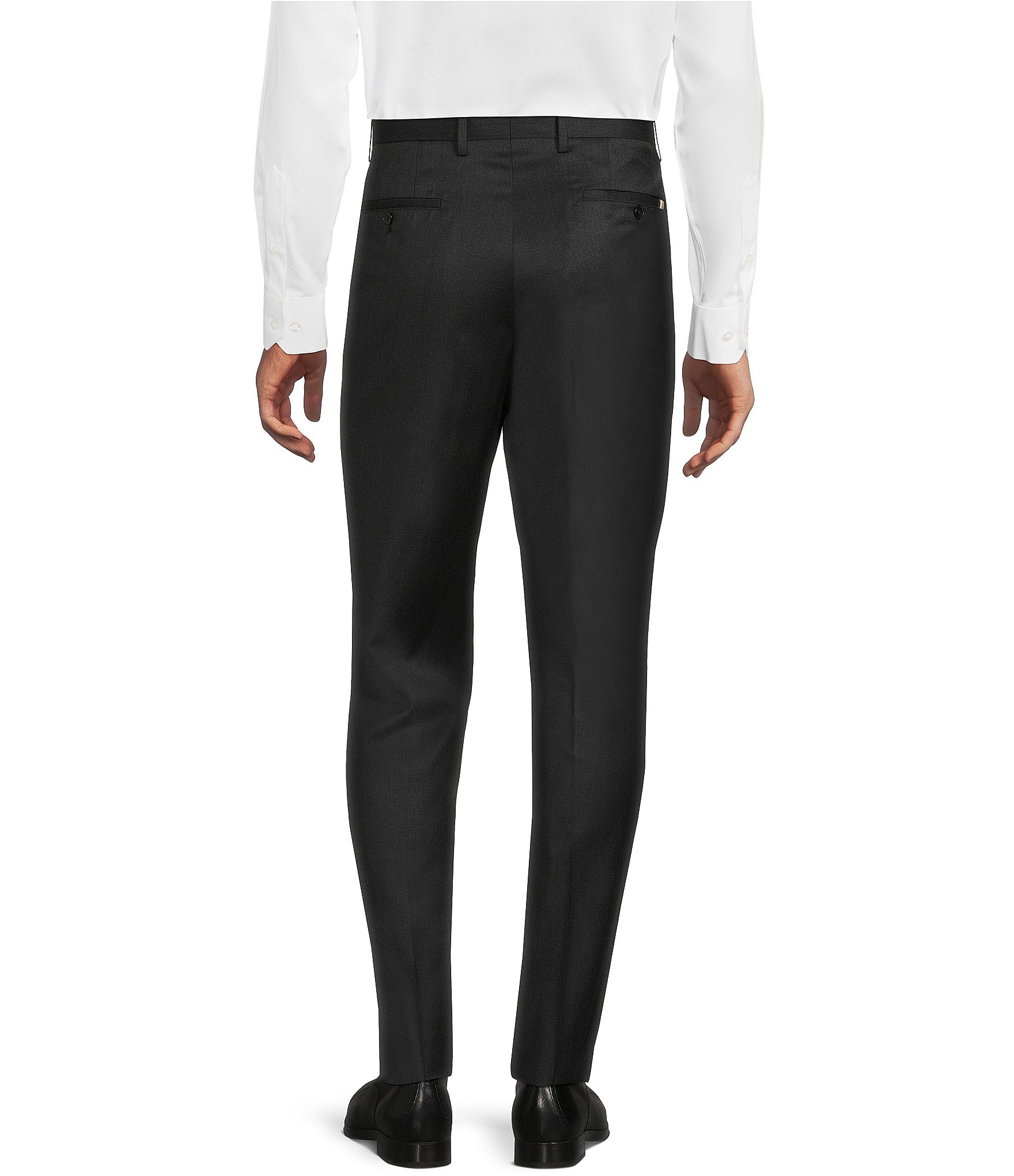 Hugo Boss Genius Slim Fit Flat Front Dress Pants