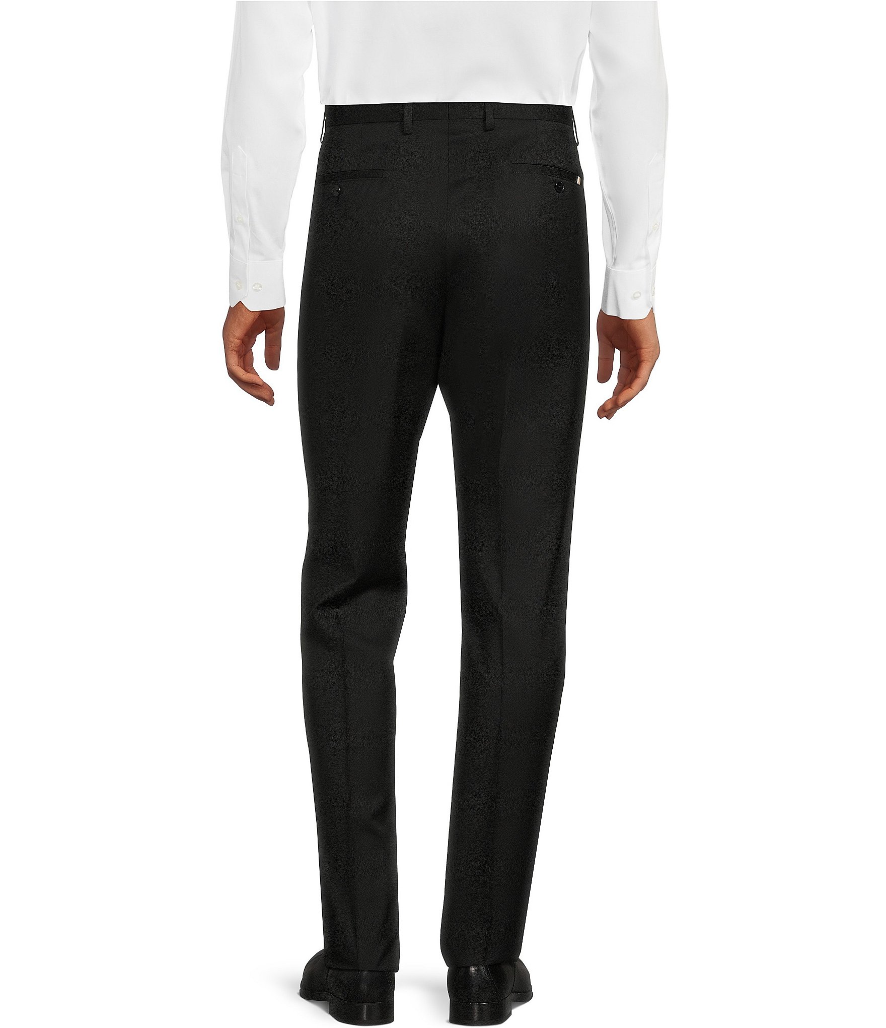 Hugo Boss Genius Slim Fit Flat Front Dress Pants