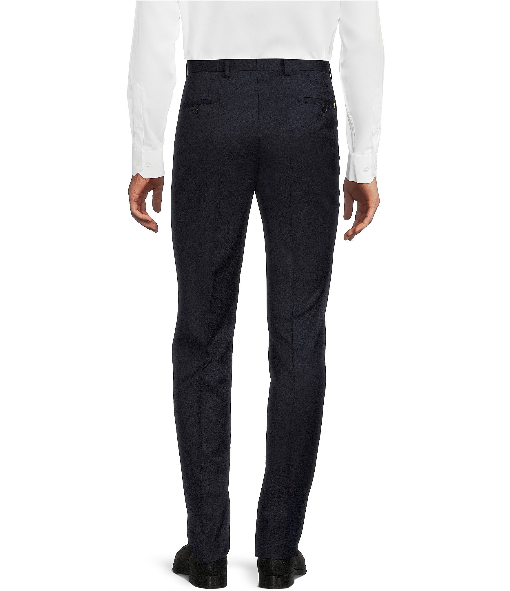 Hugo Boss Genius Slim Fit Flat Front Dress Pants