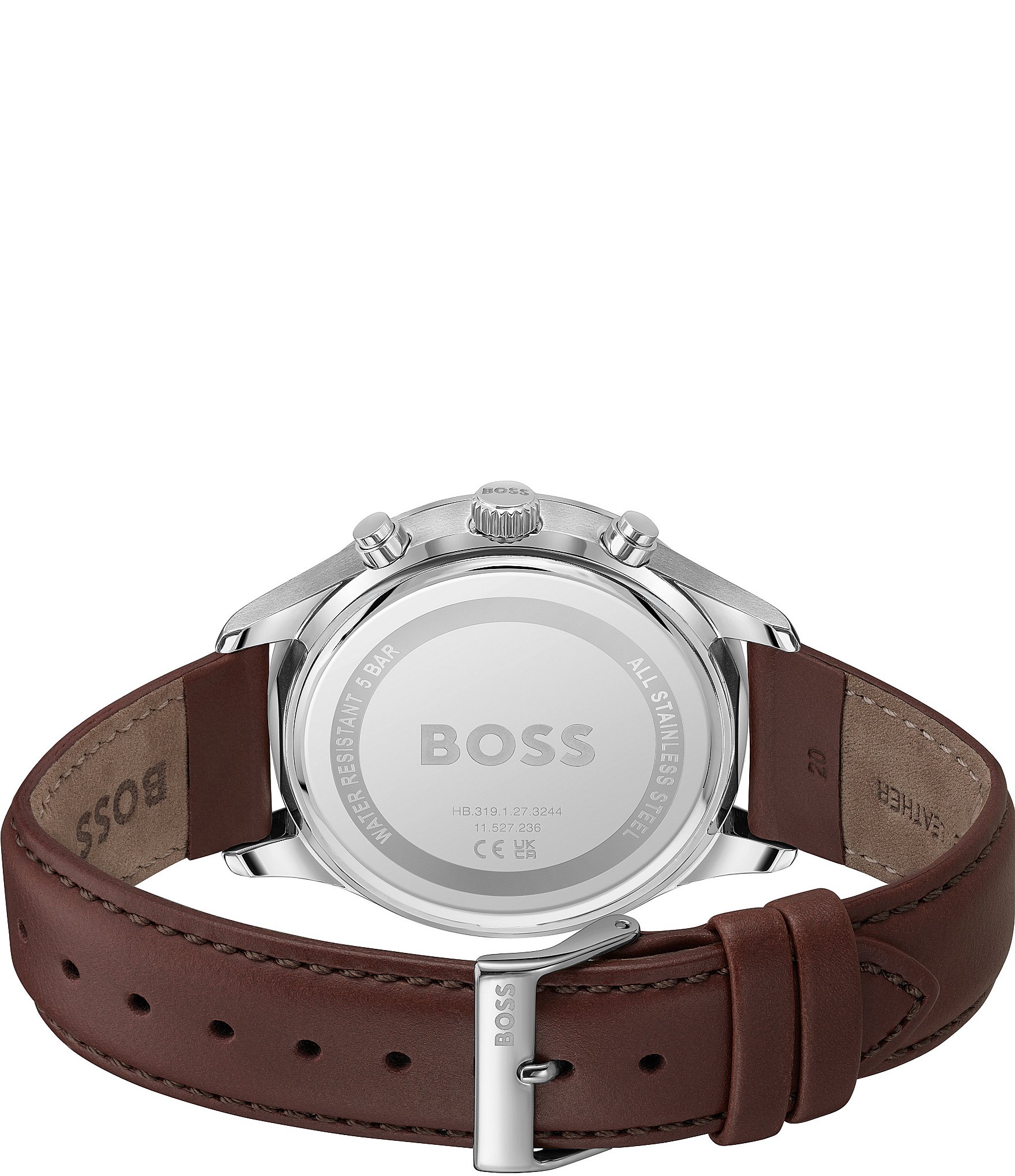 Hugo Boss Men's Avery Quartz Chronograph Leather Strap Watch