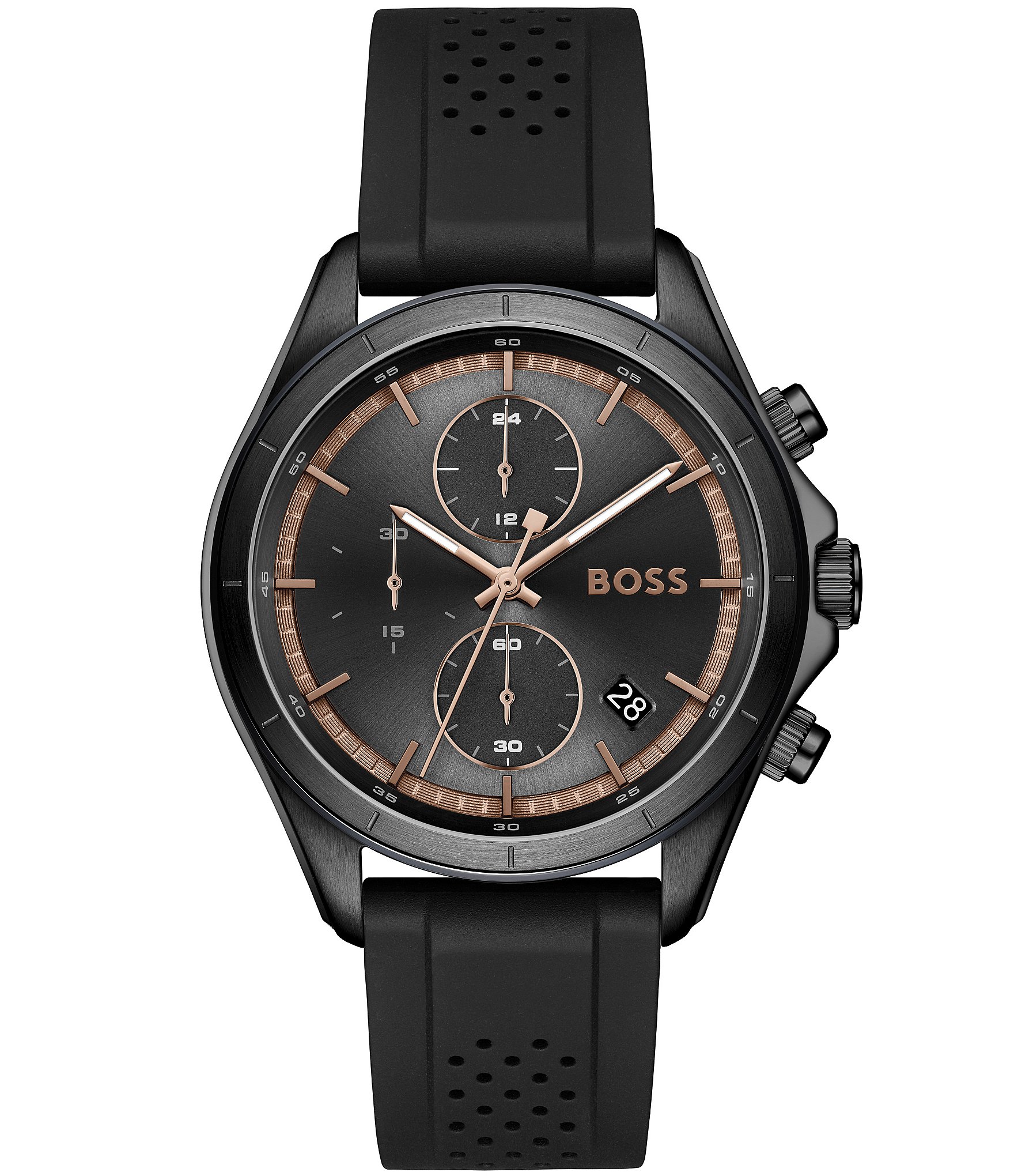 Hugo Boss Men's Bossletic Quartz Chronograph Silicone Strap Watch