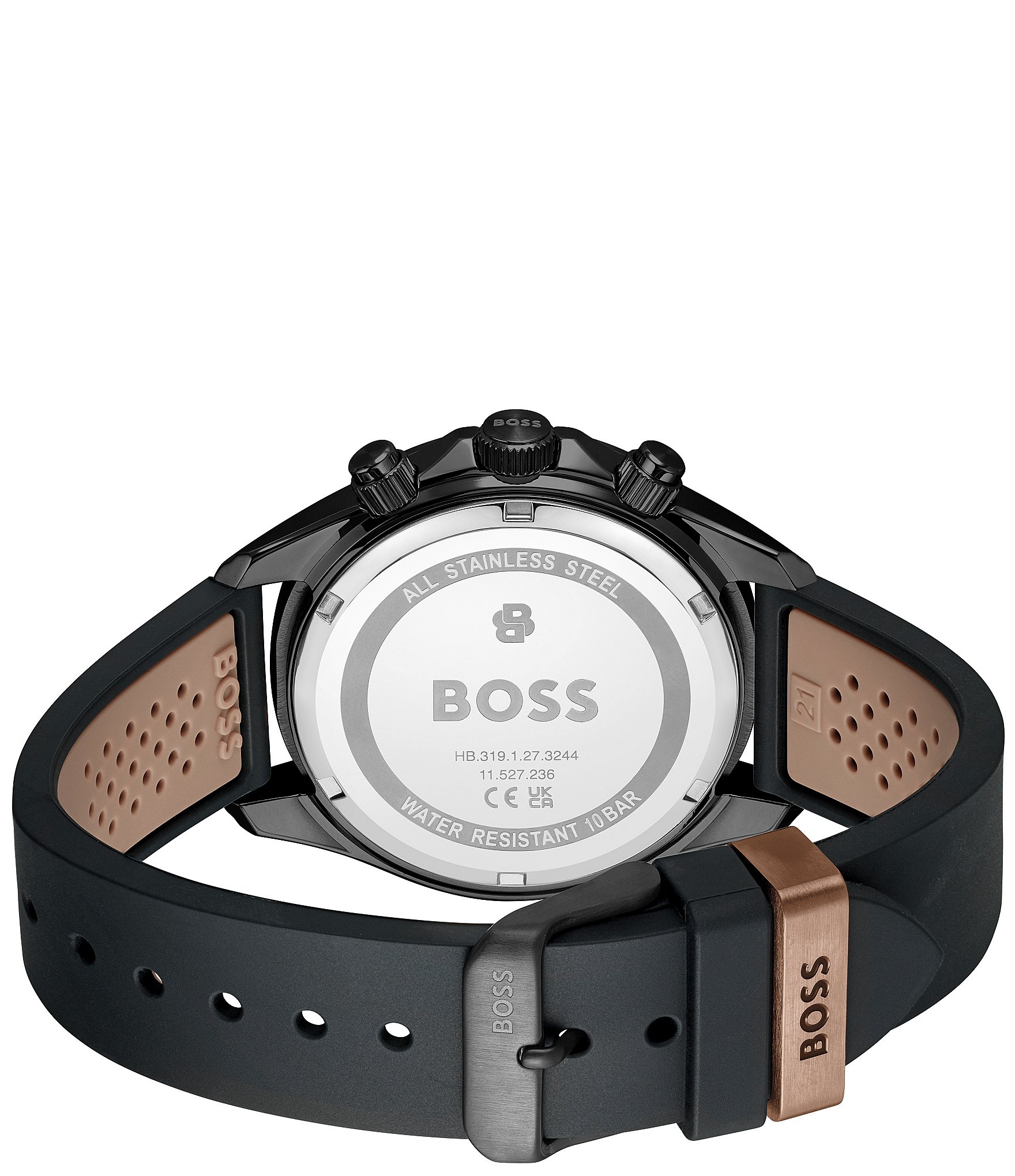 Hugo Boss Men's Bossletic Quartz Chronograph Silicone Strap Watch