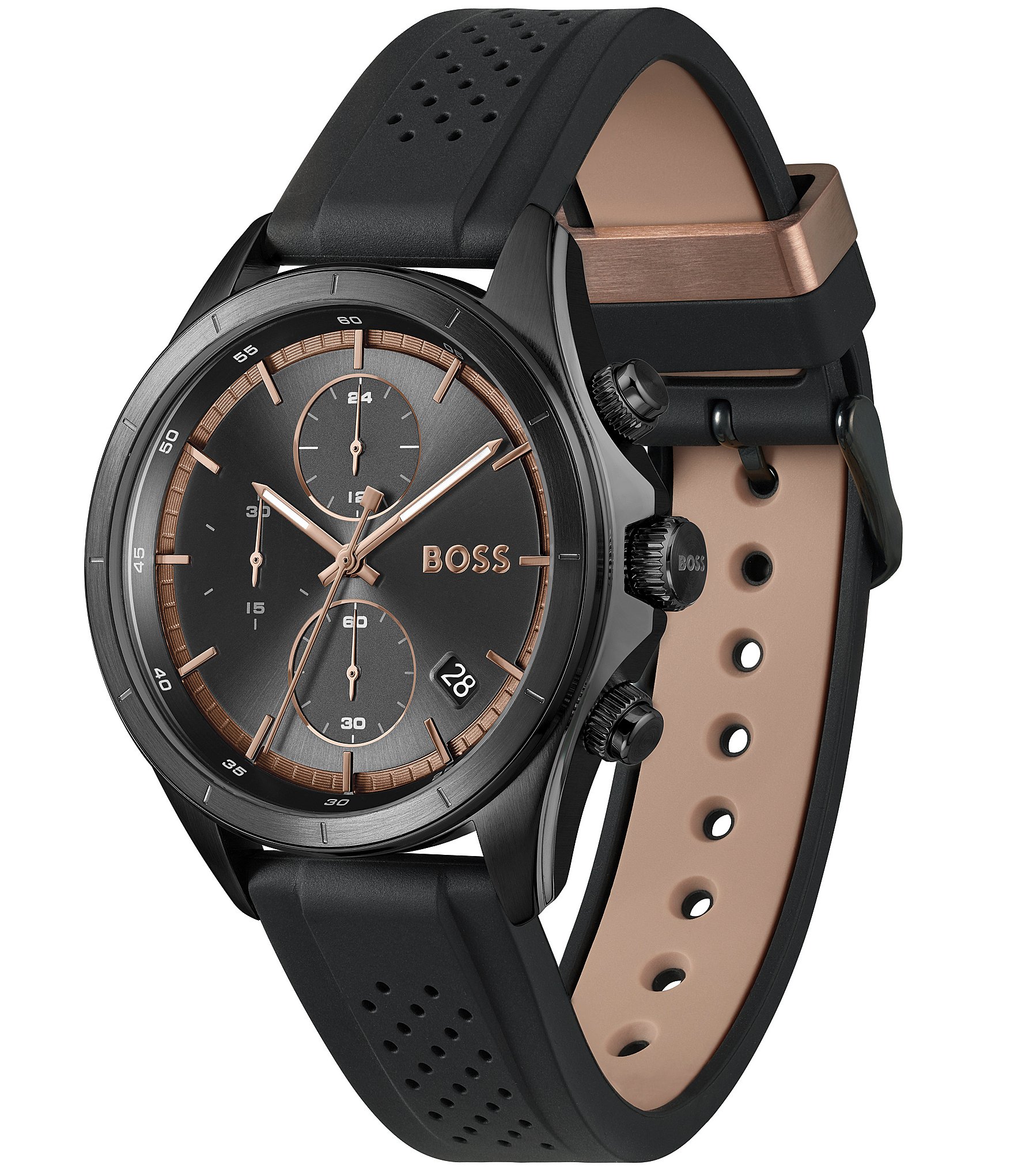 Hugo Boss Men's Bossletic Quartz Chronograph Silicone Strap Watch