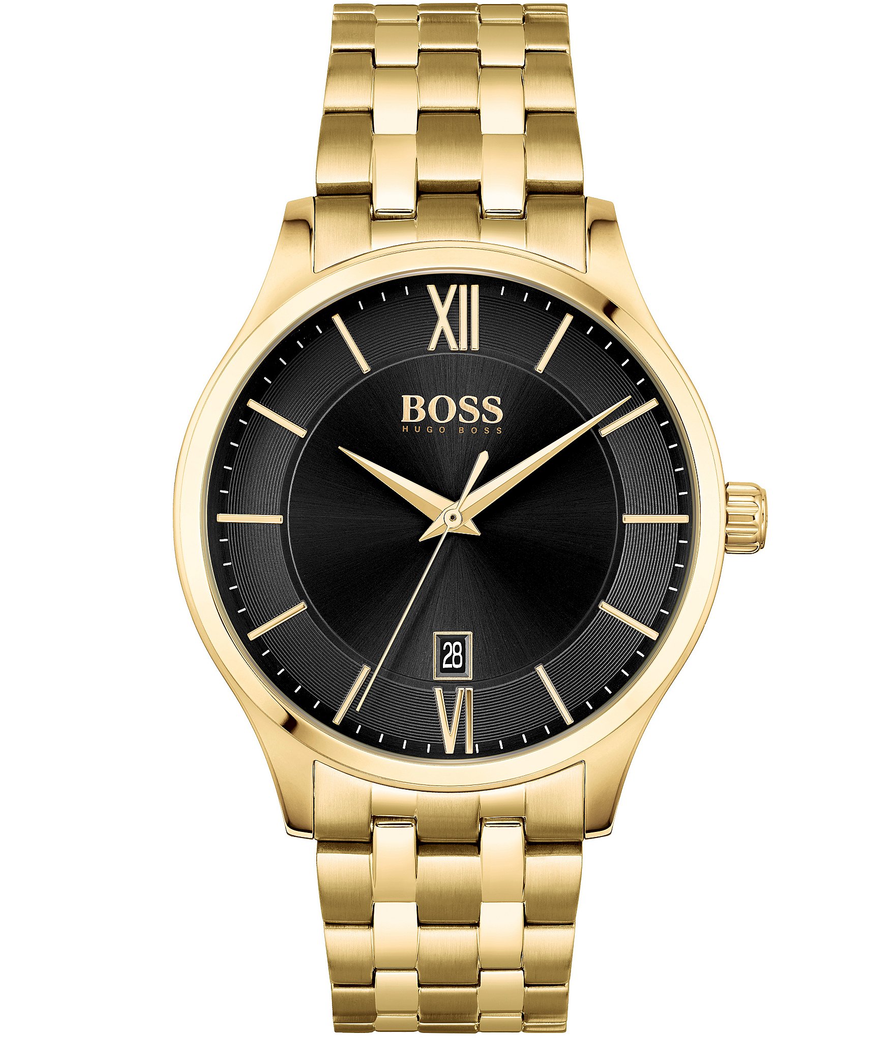 spade Hør efter venskab Hugo Boss Men's Elite Gold Ion Plated Steel Bracelet Watch | Dillard's
