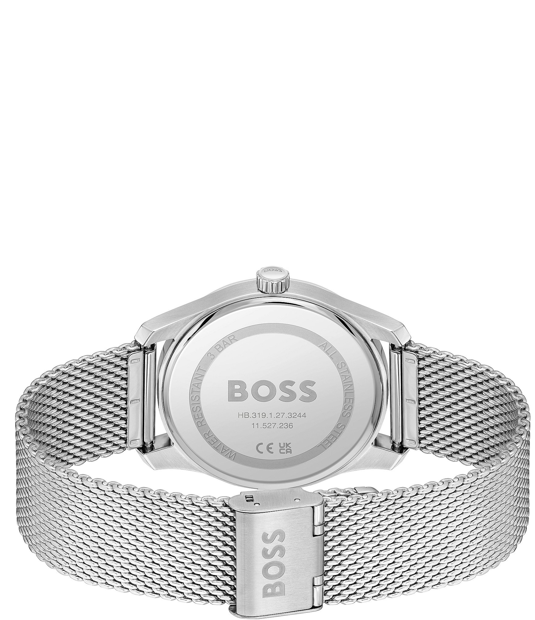 Hugo Boss Men's Principle Quartz Analog Stainless Steel Mesh Bracelet Watch