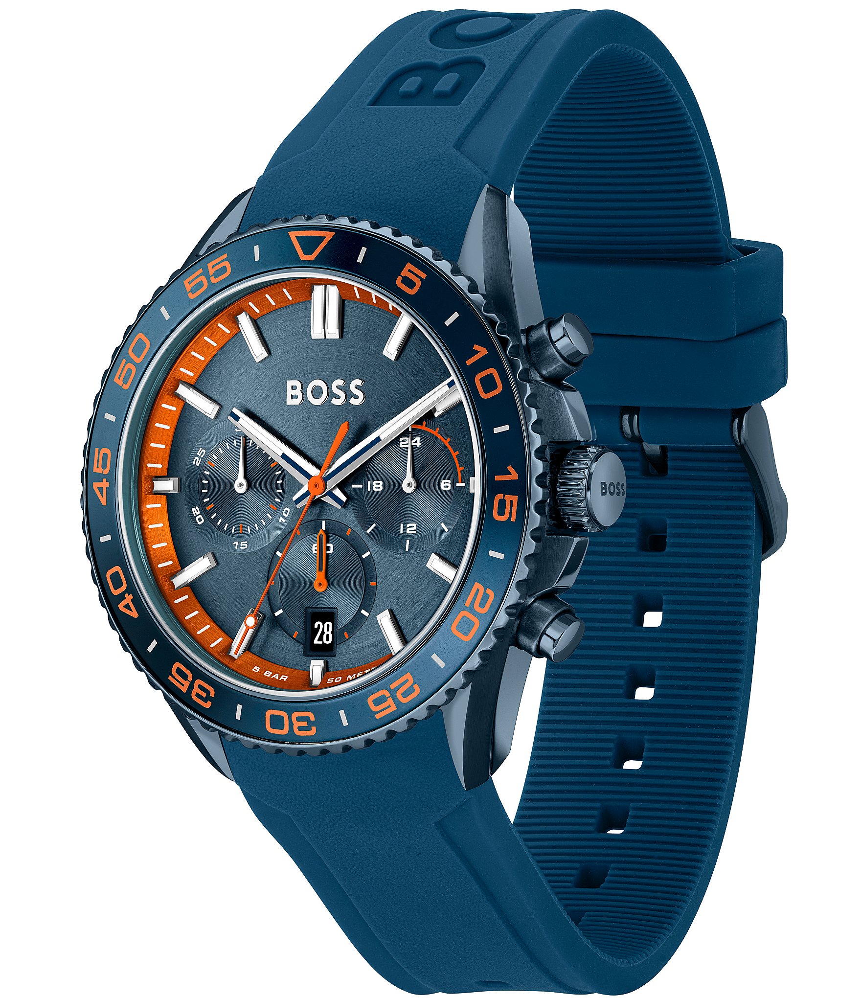 Hugo Boss Men's Runner Quartz Chronograph Silicone Strap Watch