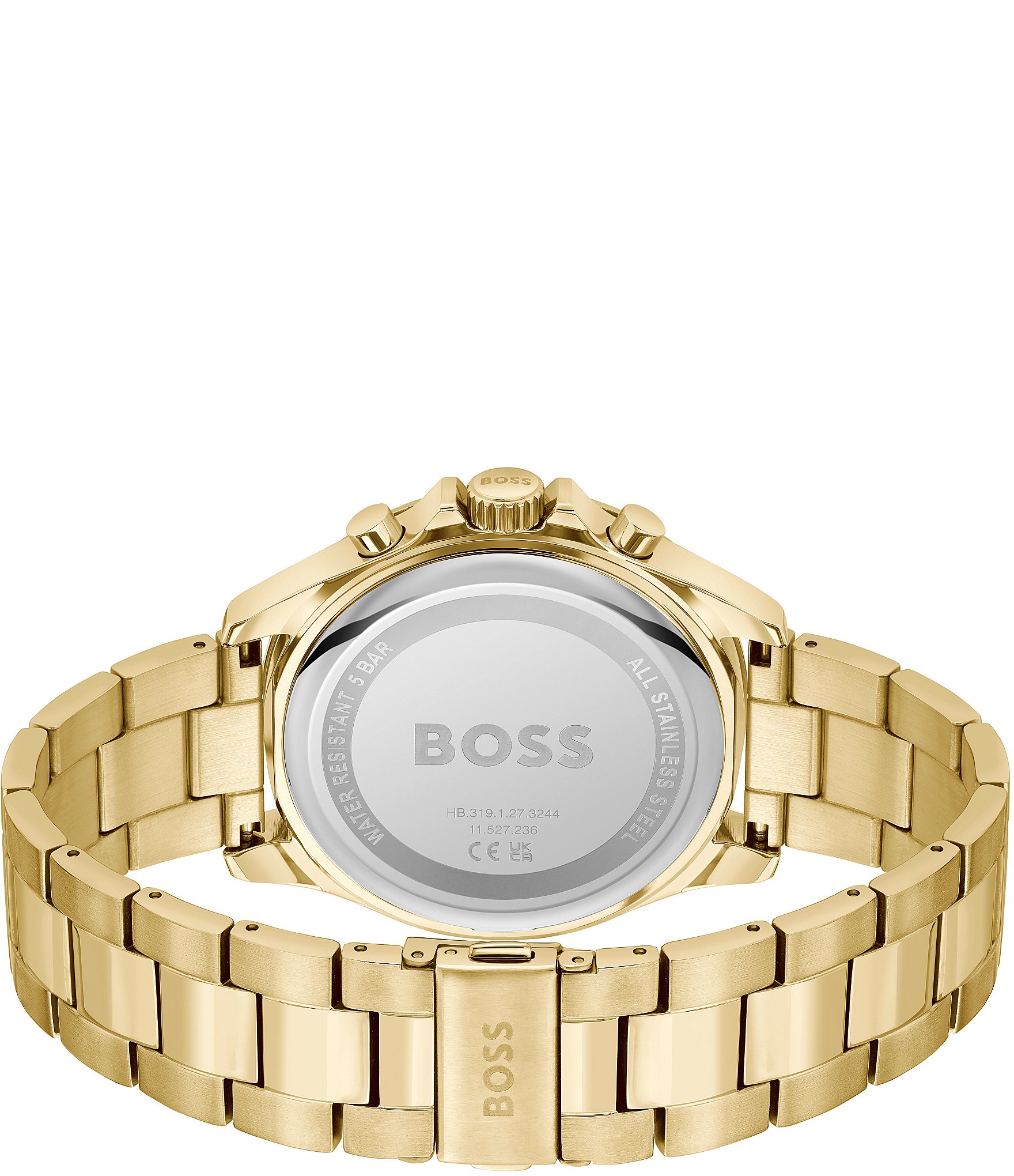 Hugo Boss Men's Troper Quartz Chronograph Gold Stainless Steel Bracelet Watch