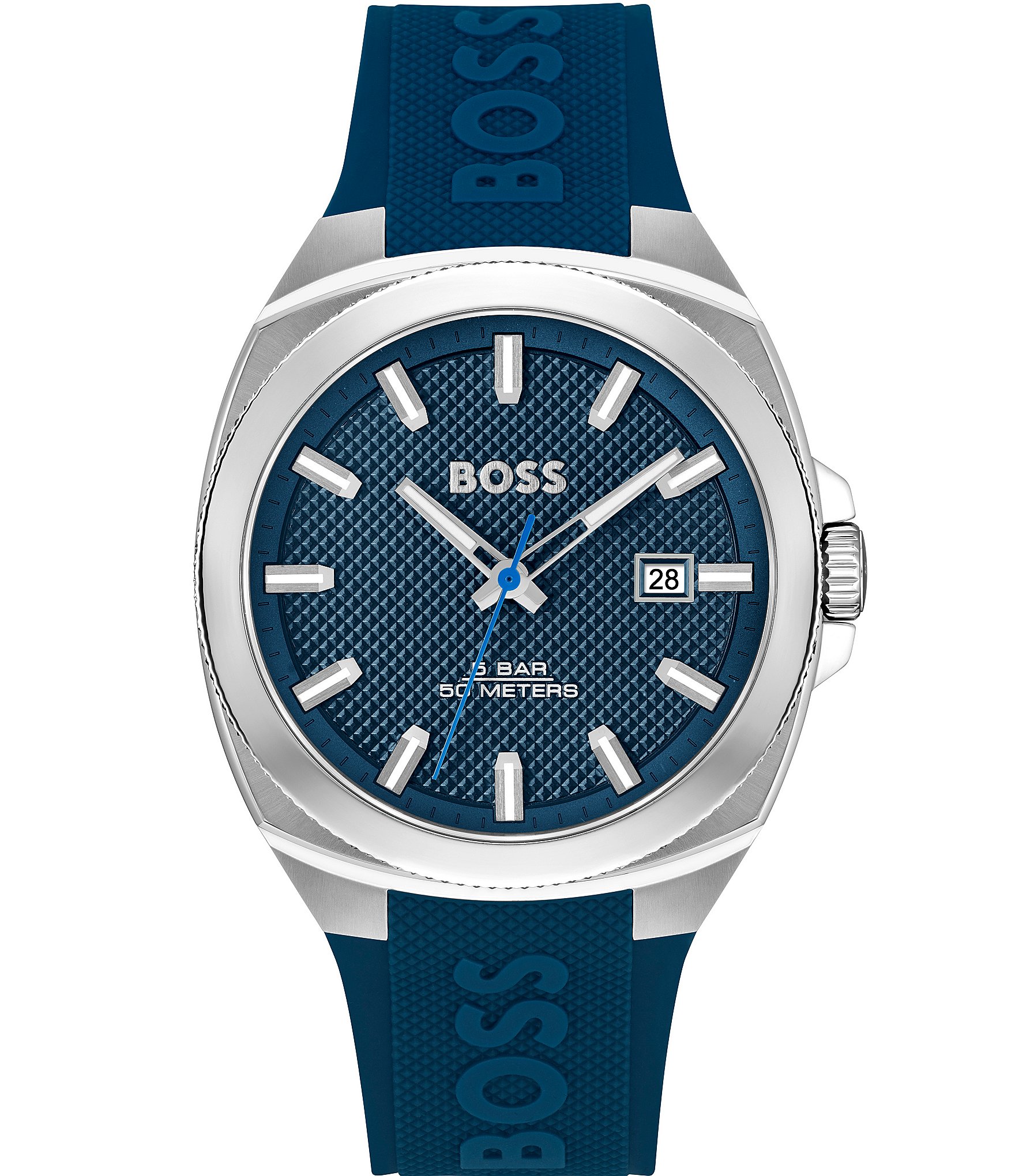 Hugo Boss Men's Walker Quartz Analog Silicone Strap Watch