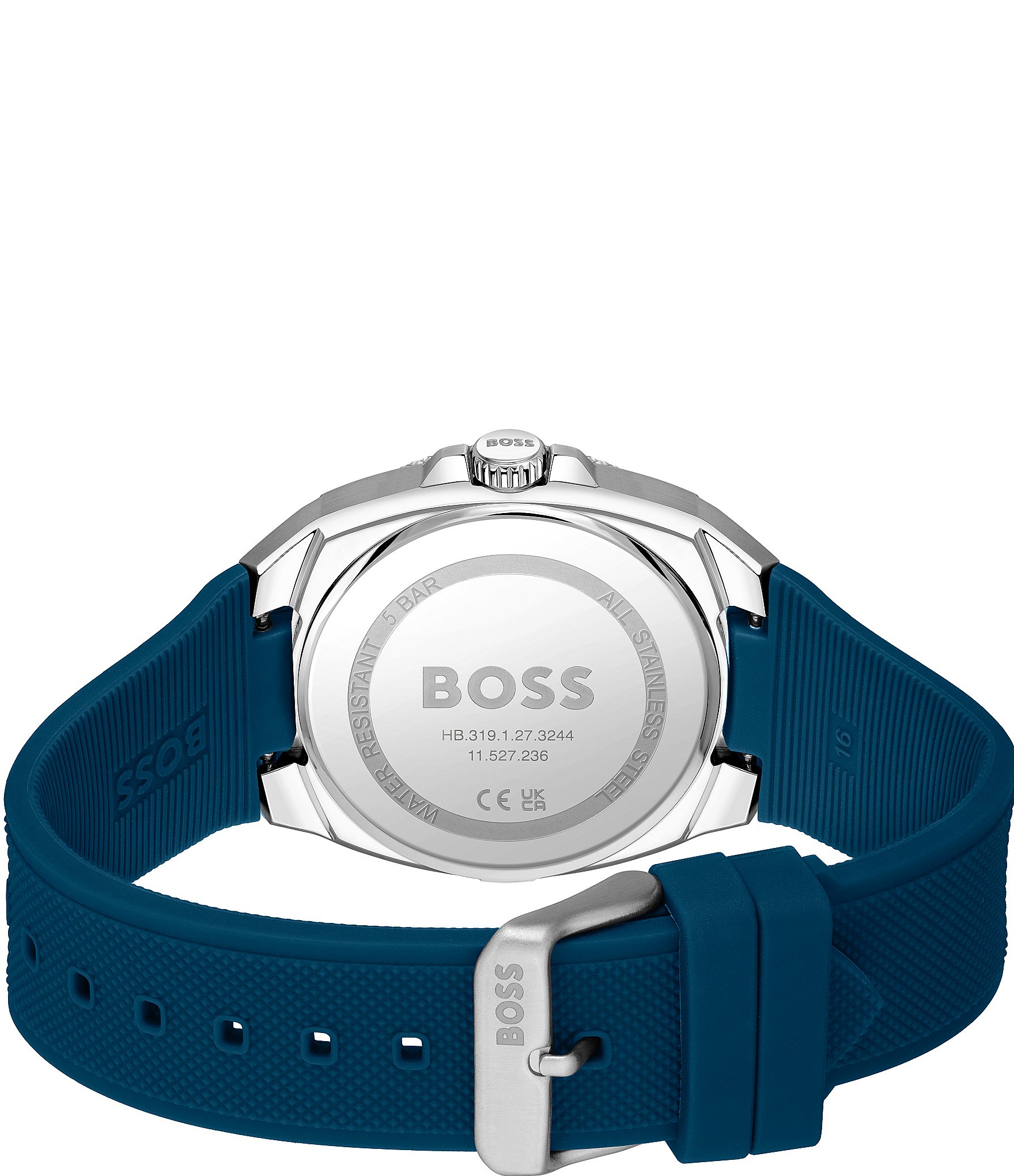 Hugo Boss Men's Walker Quartz Analog Silicone Strap Watch