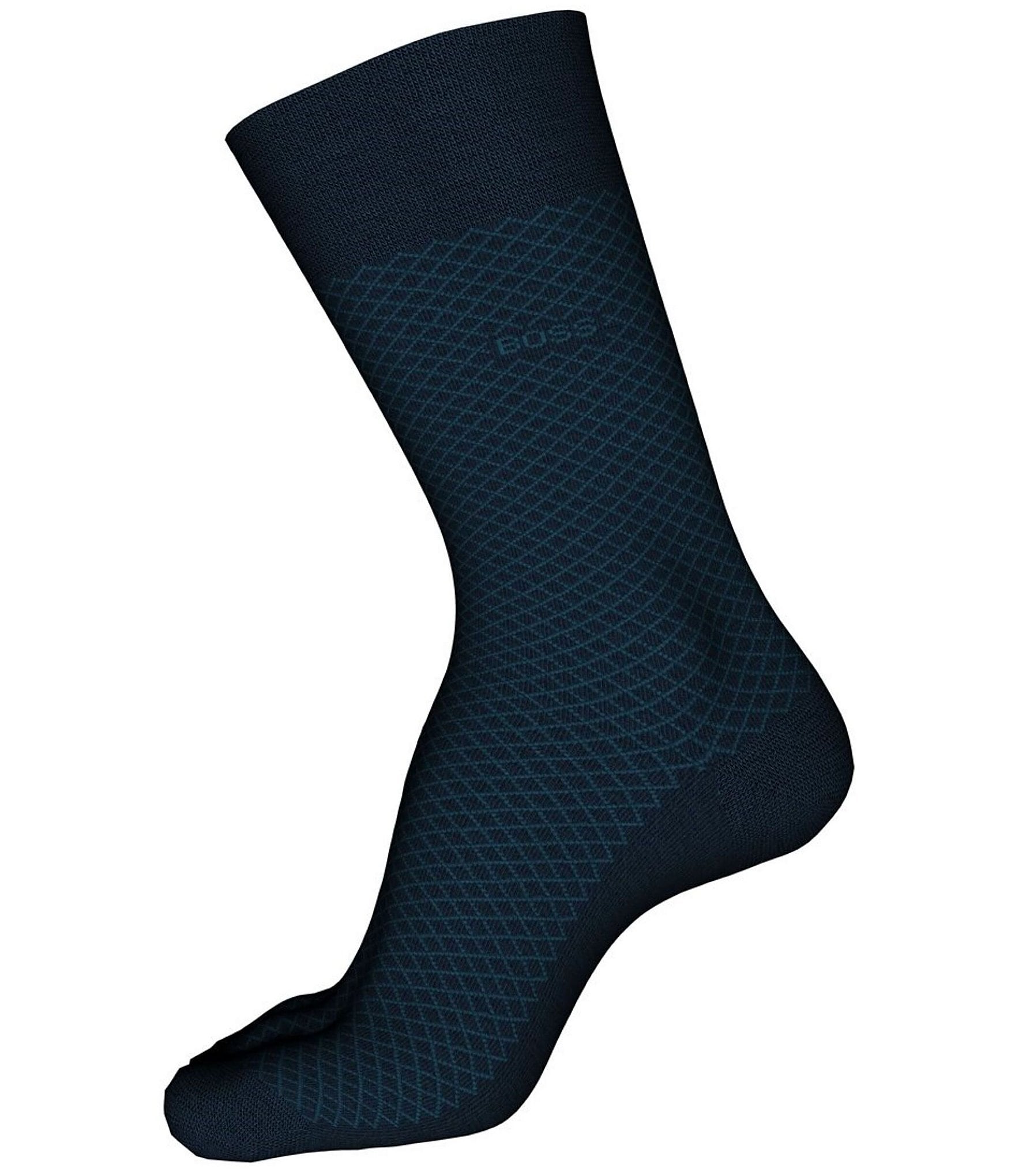 Hugo Boss Mini-Grid Patterned Dress Socks