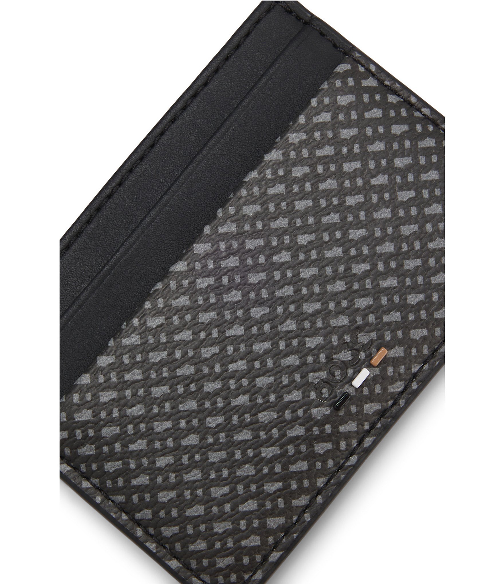 Hugo Boss Ray Allover Logo Print Card Holder