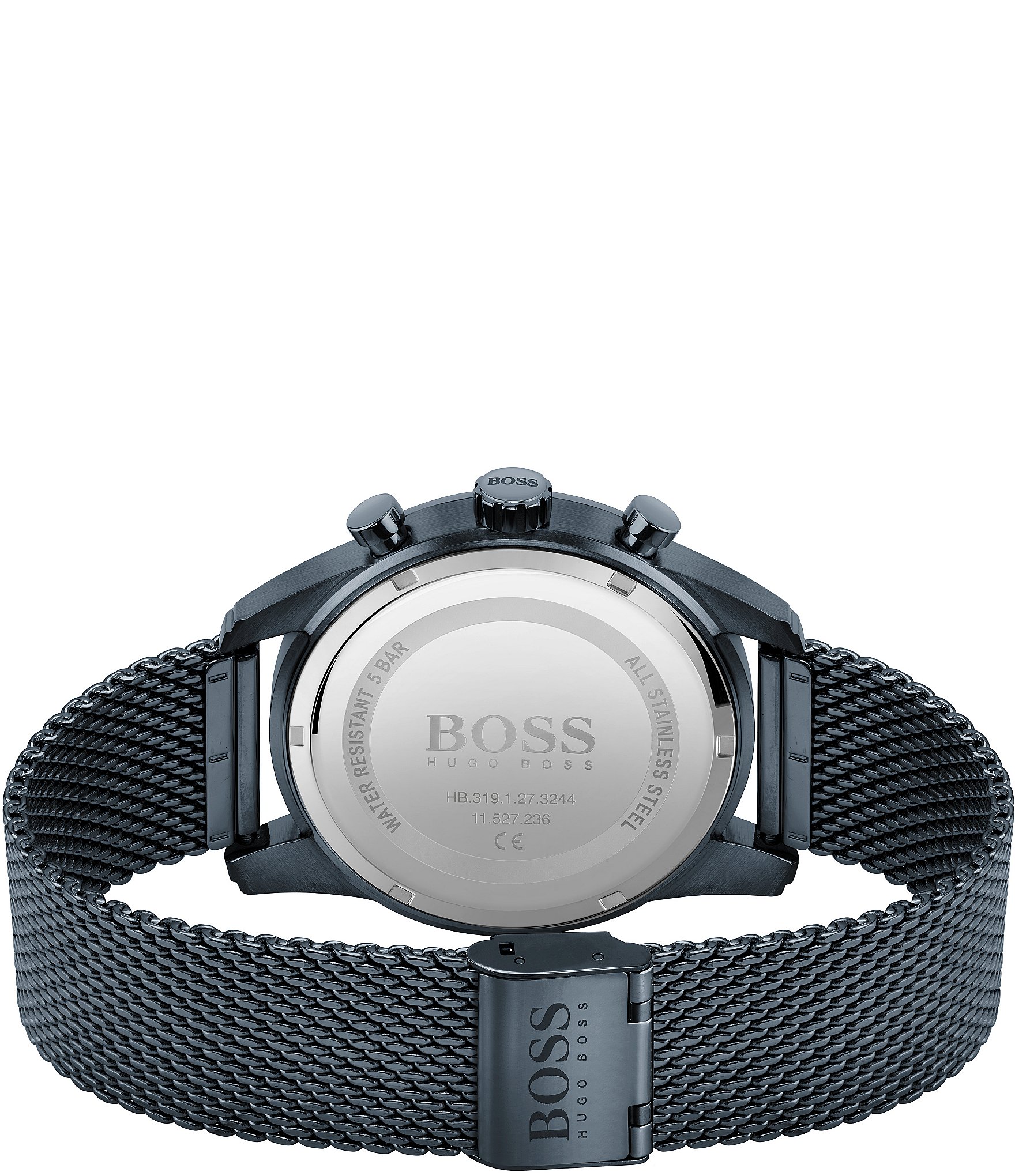 Hugo Boss Skymaster Blue Mesh Chronograph Watch