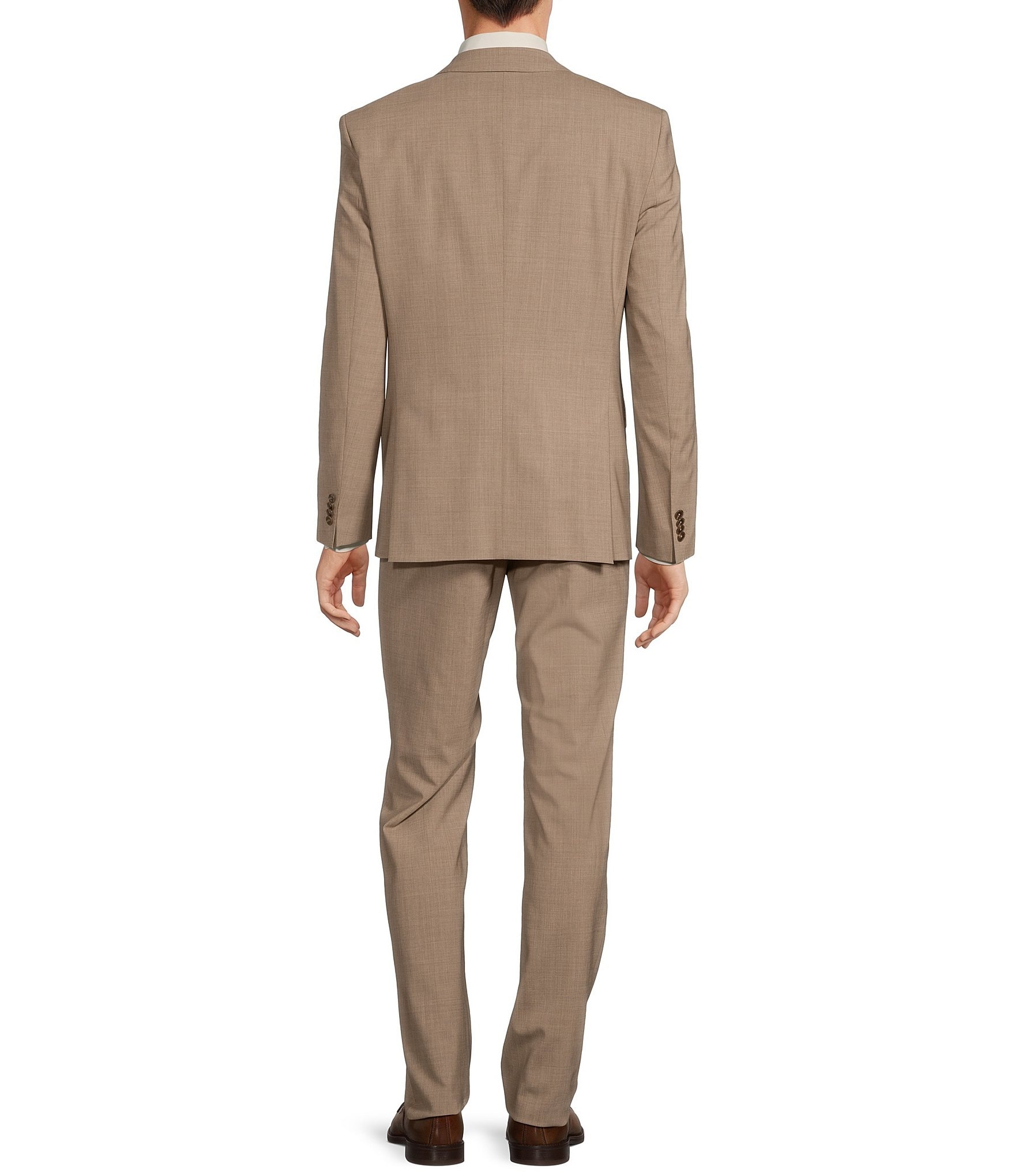 Hugo Boss Slim Fit Flat Front Solid Pattern 2-Piece Suit