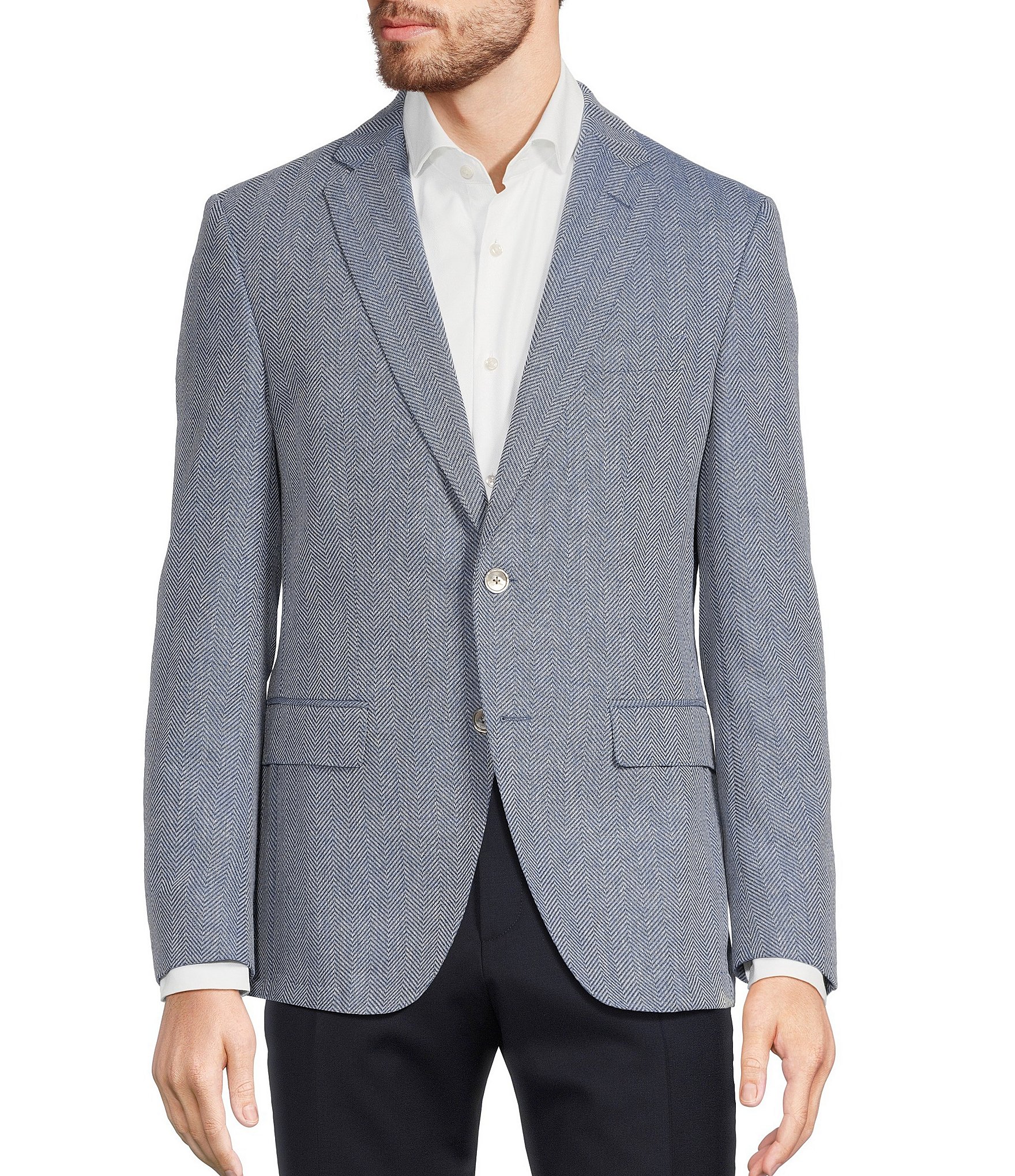 Hugo Boss Slim Fit Mixed Herringbone Pattern Sport Coat Dillard s