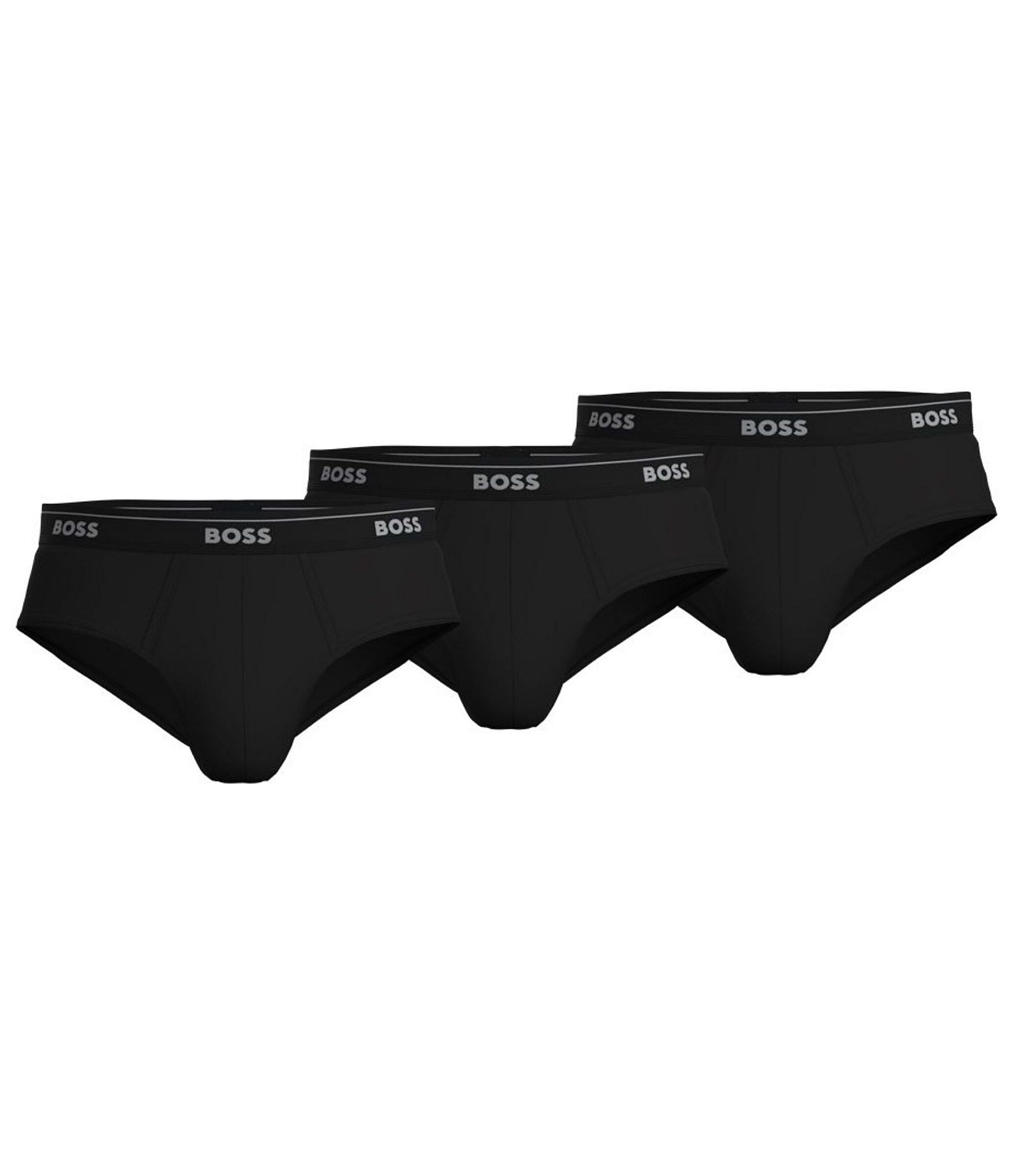 Hugo Boss Solid Hip Briefs 3-Pack | Dillard's