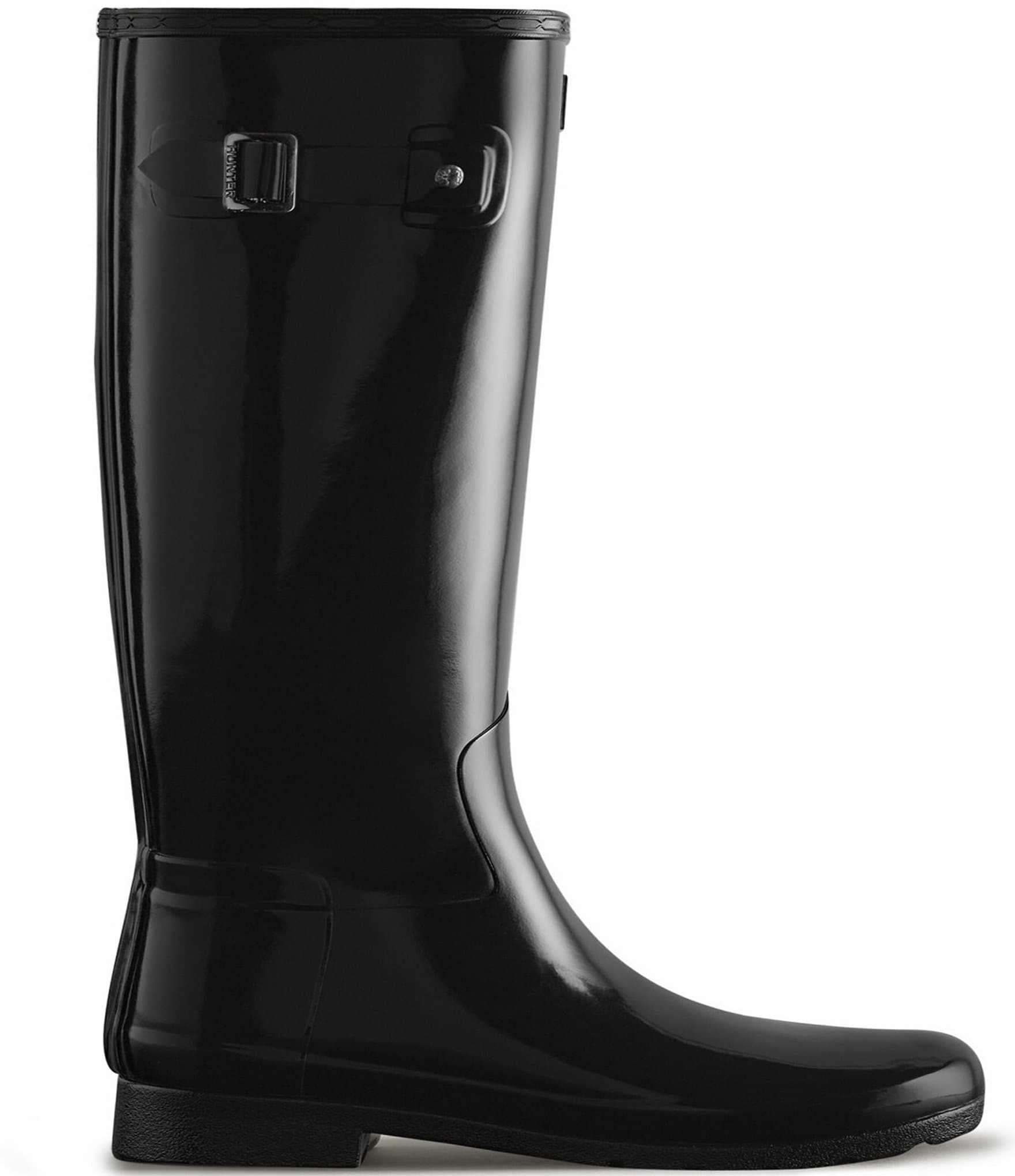 Hunter Refined Tall Gloss Rubber Waterproof Boots | Dillard's