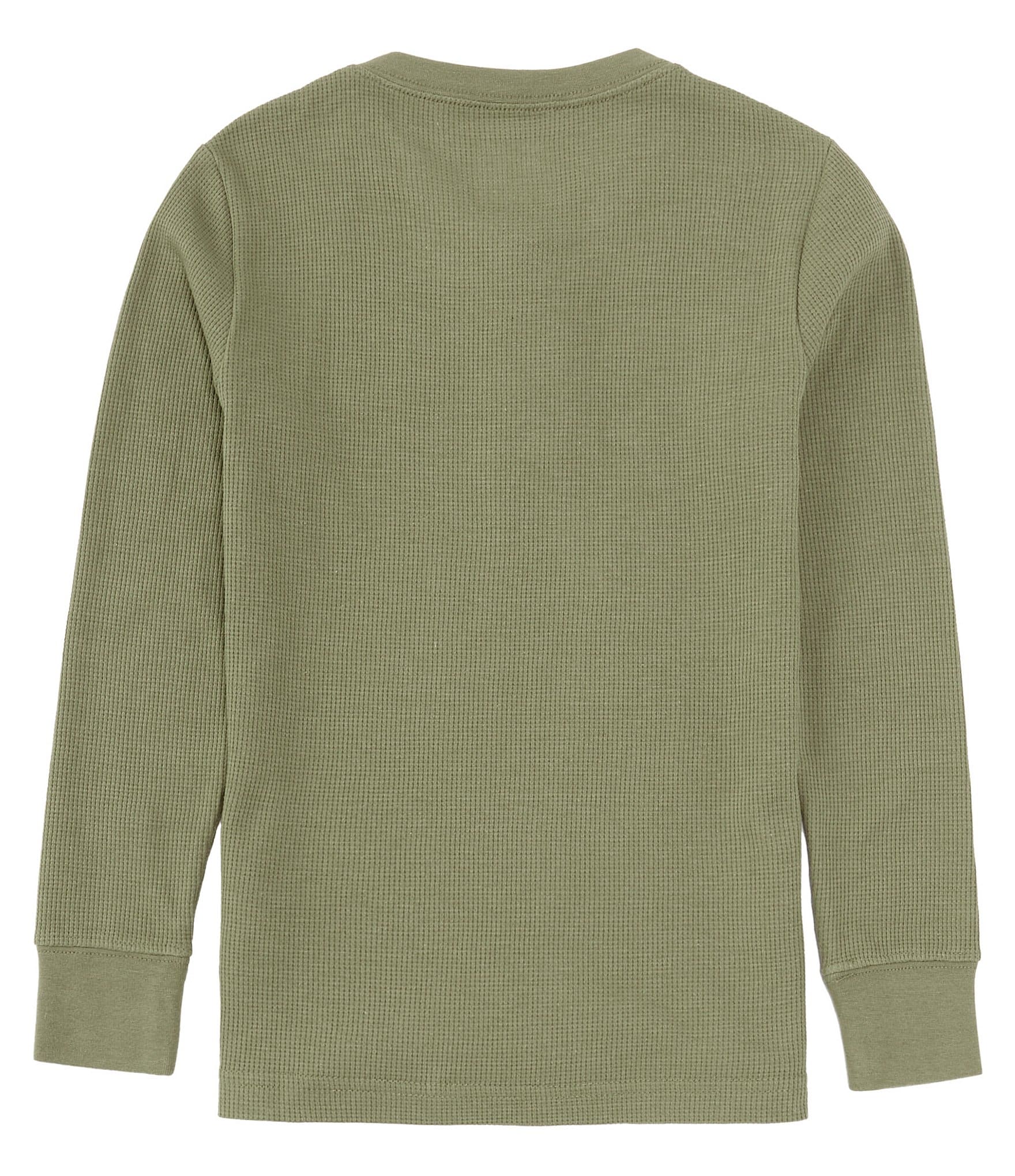 Hurley Big Boys 8-20 Long Sleeve Thermal Henley Pullover Shirt