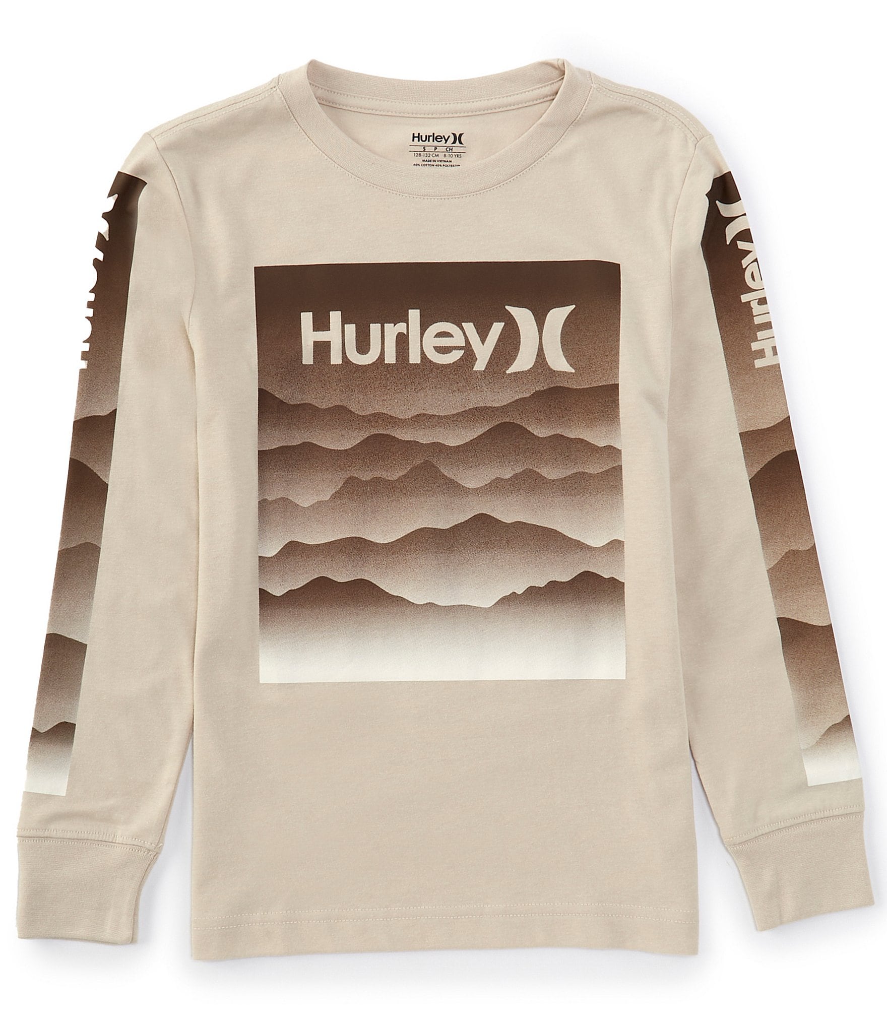 Hurley Big Boys 8-20 Long Sleeve Ascend Mountain T-Shirt