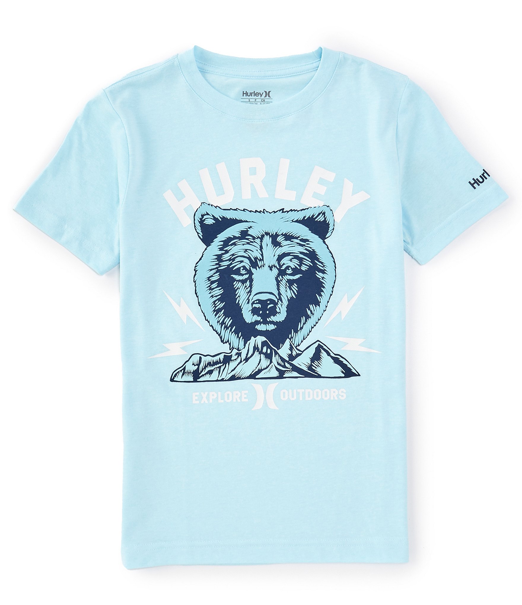 Hurley Big Boys 8-20 Short Sleeve Bear Face Graphic T-Shirt