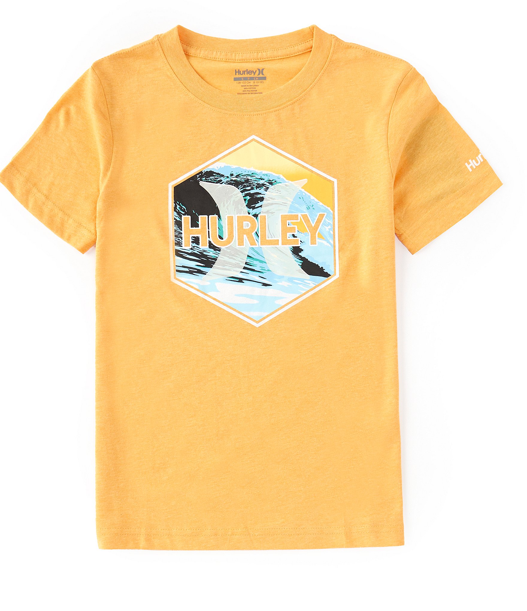 orange hurley shirt