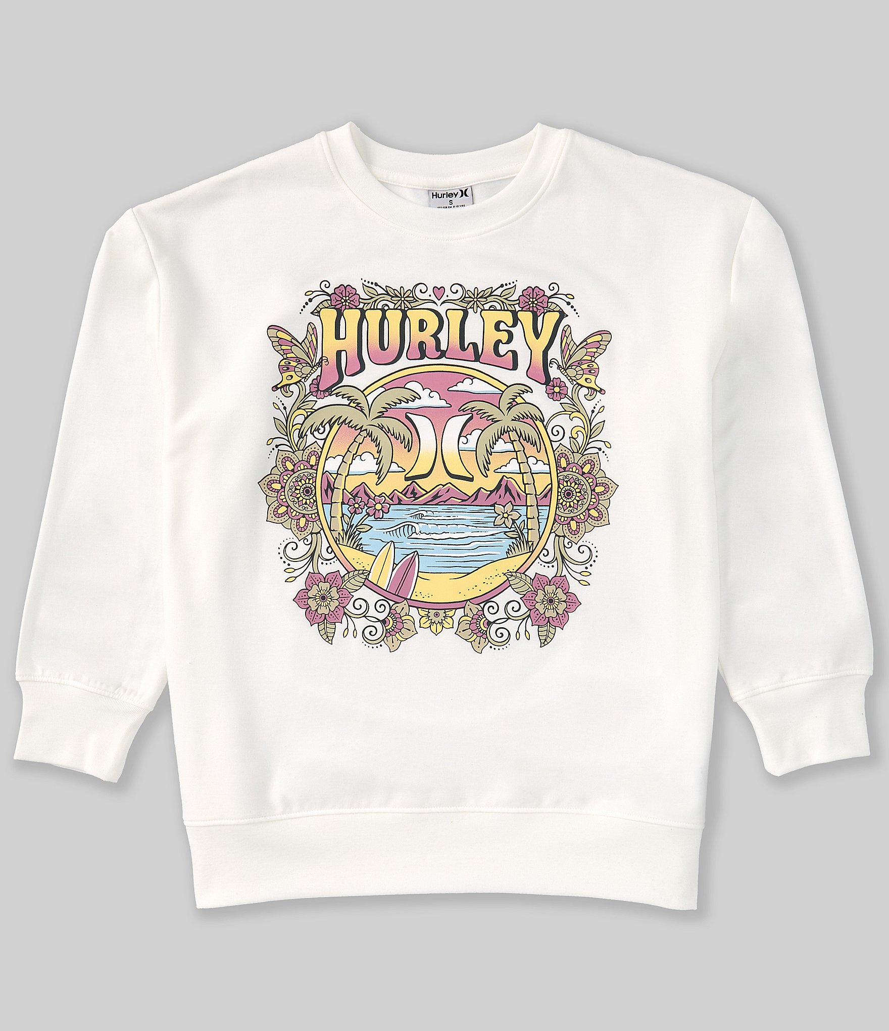 Hurley Big Girls 7-16 Long-Sleeve Graphic T-Shirt