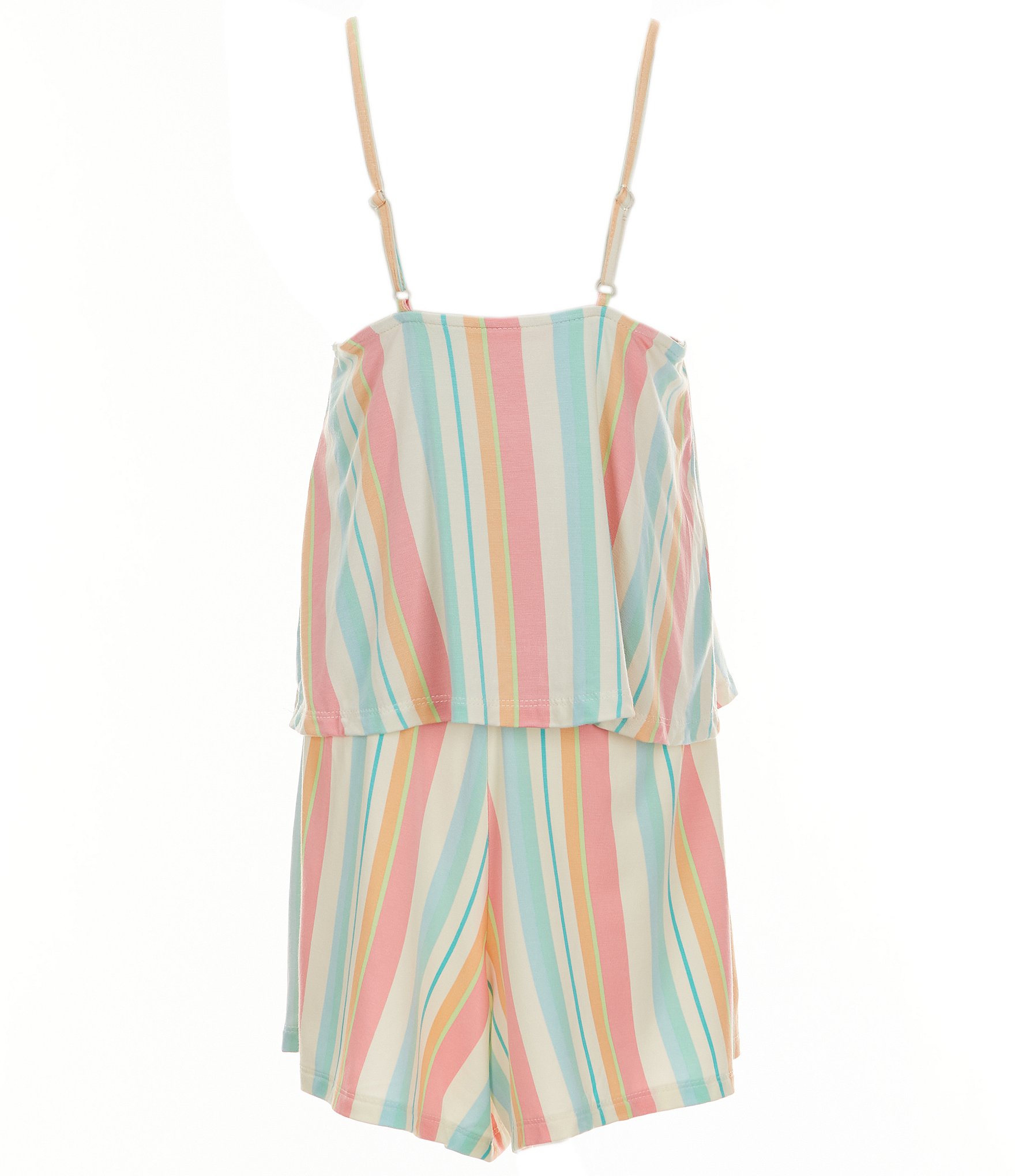 Hurley Big Girls 7-16 Sleeveless Knit Multi Stripe Romper