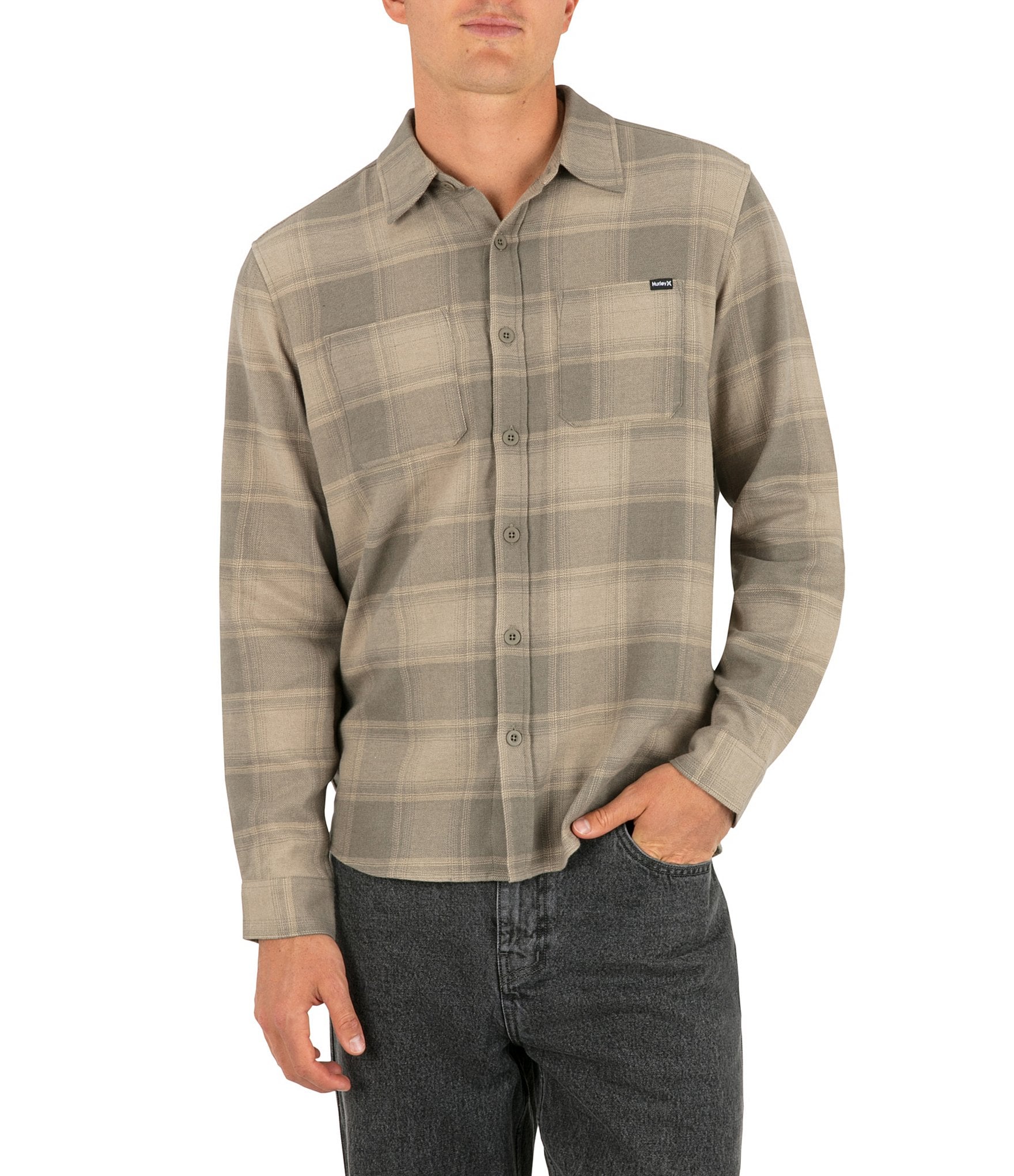 Hurley Eugene Plaid Twisted Yarn-Dyed-Flannel Shirt
