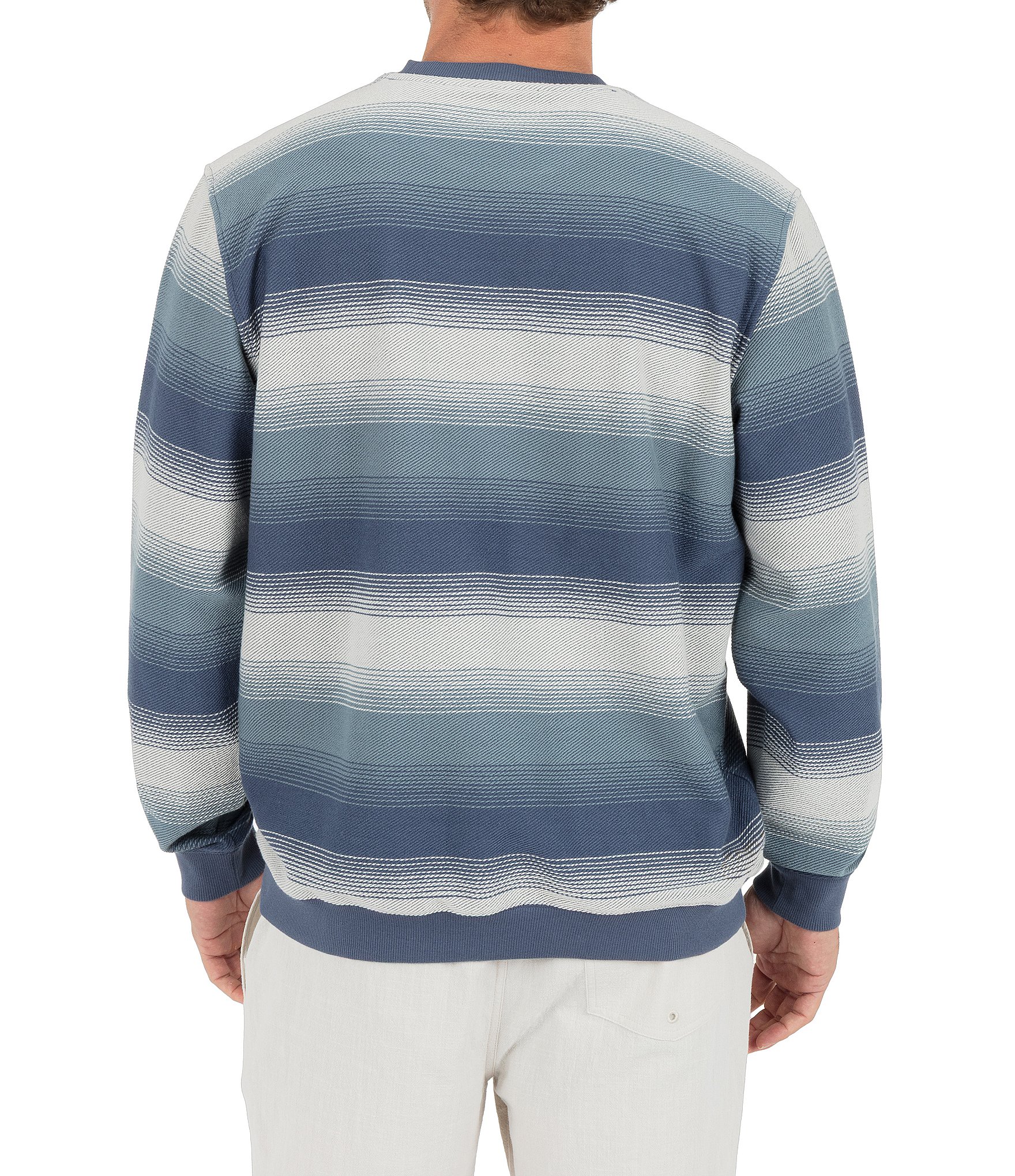 Hurley Hacienda Long-Sleeve Striped Crew Pullover