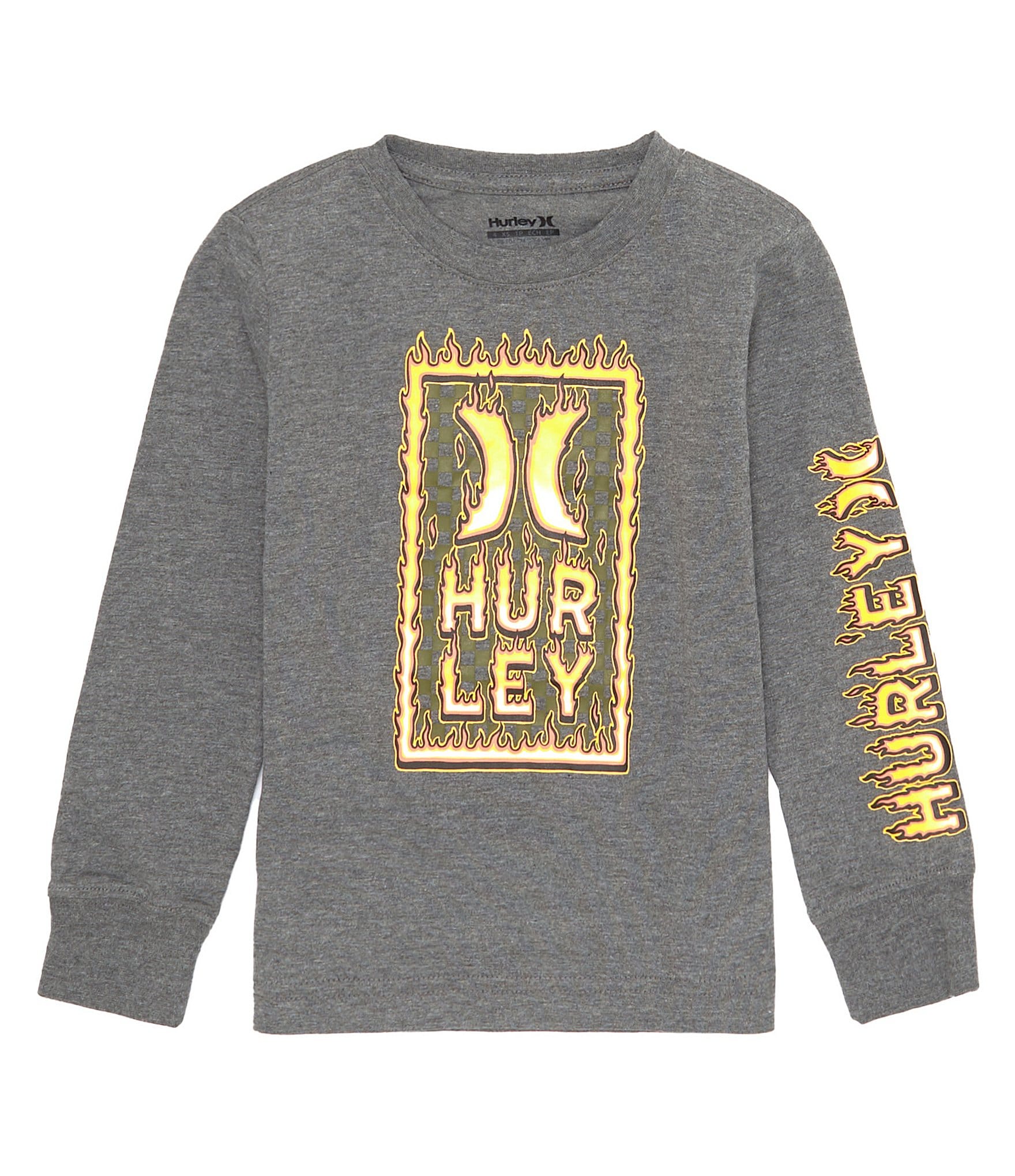 Hurley Little Boys 2T-7 Long-Sleeve Flame Stack T-Shirt | Dillard's