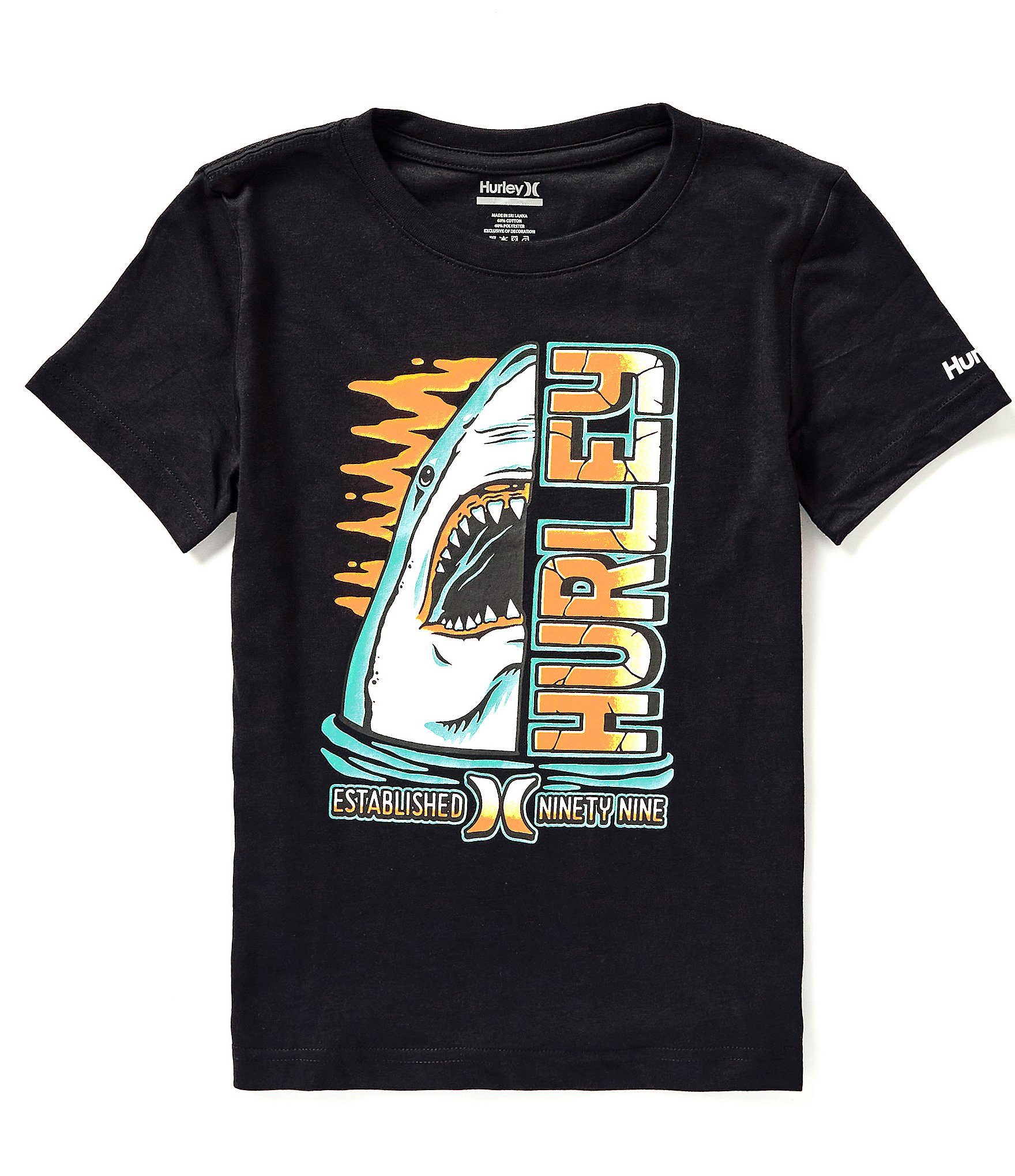 Hurley Little Boys 2T-7 Short Sleeve Shark Splitter Graphic Tee | Dillard's