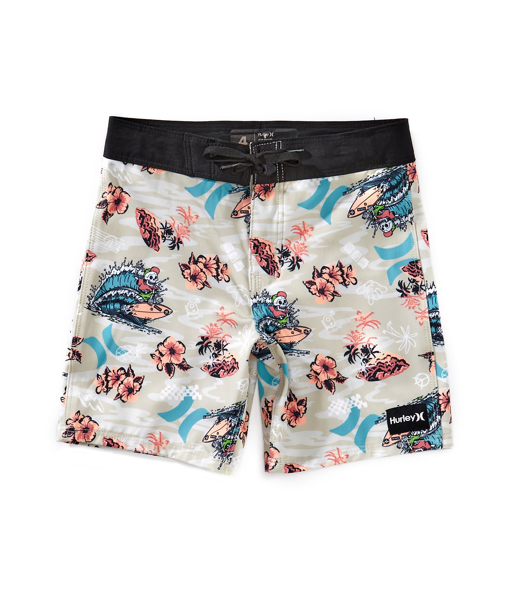 Hurley Little Boys 4-7 Doodle Isle Boardshort | Dillard's