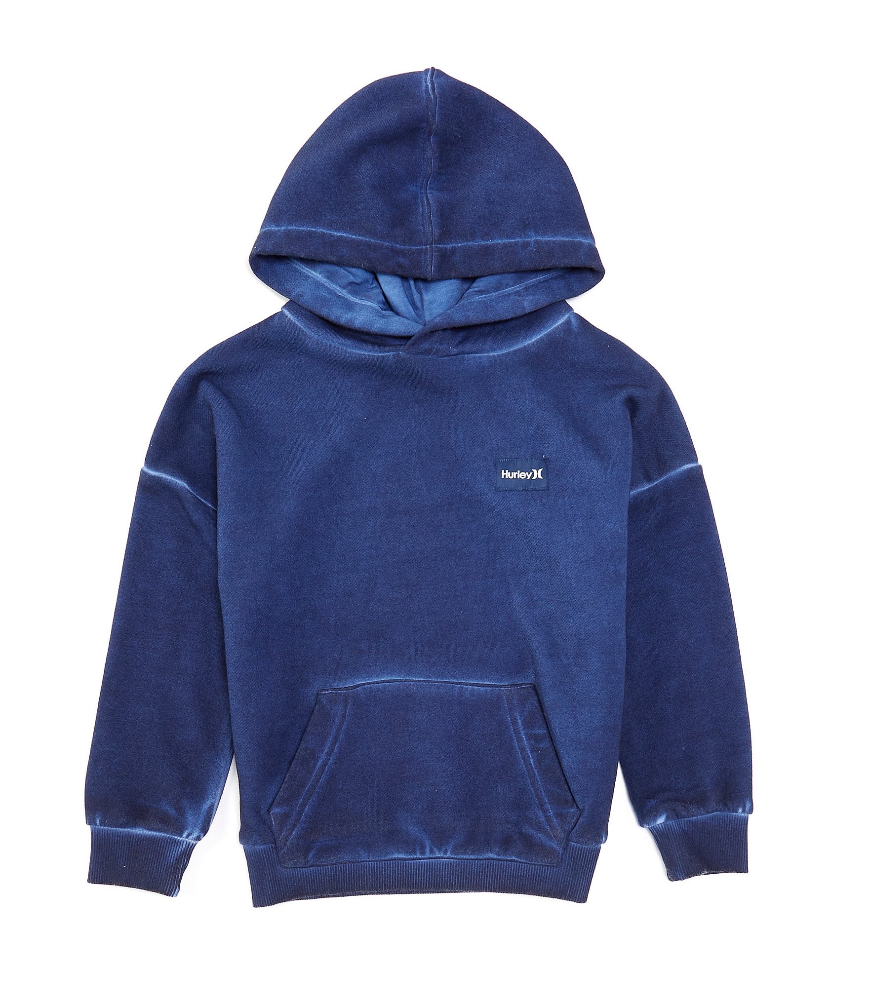 Hurley Little Boys 4-7 Long Sleeve Washed Fleece Icon Logo Hoodie