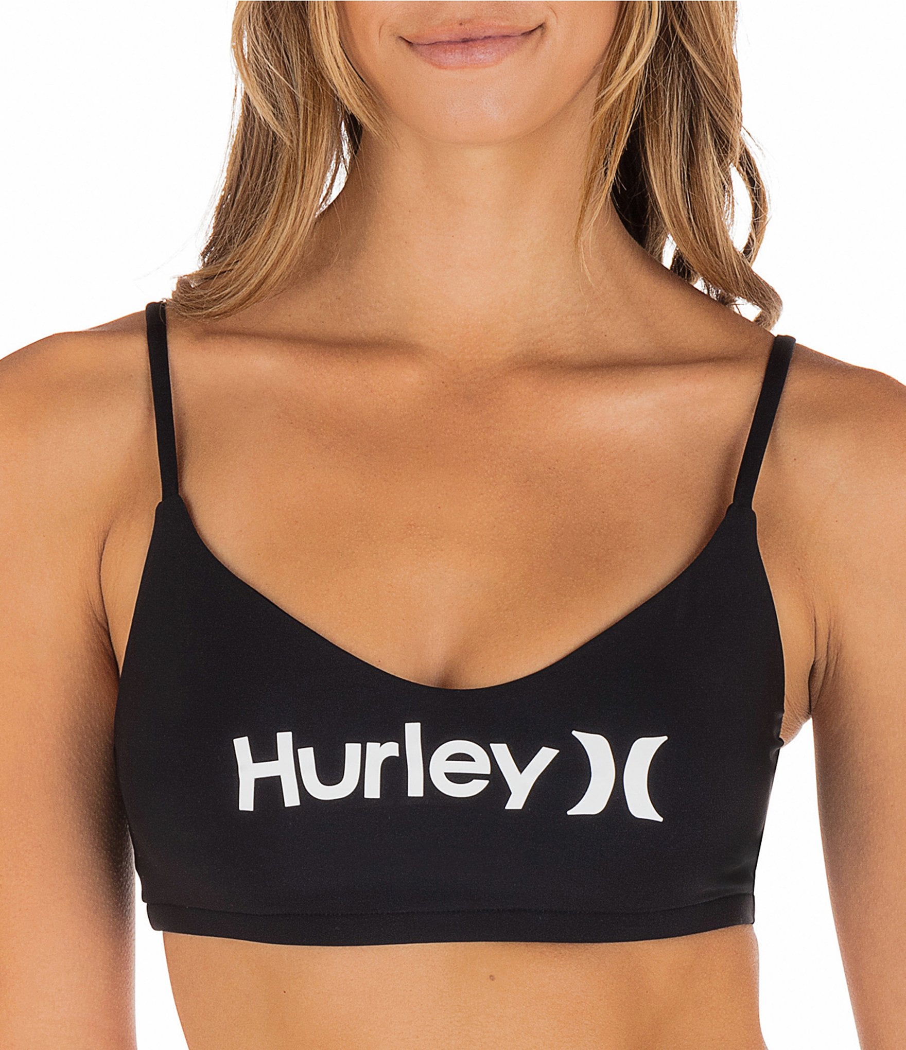 Hurley One and Only Logo Bralette Swim Top