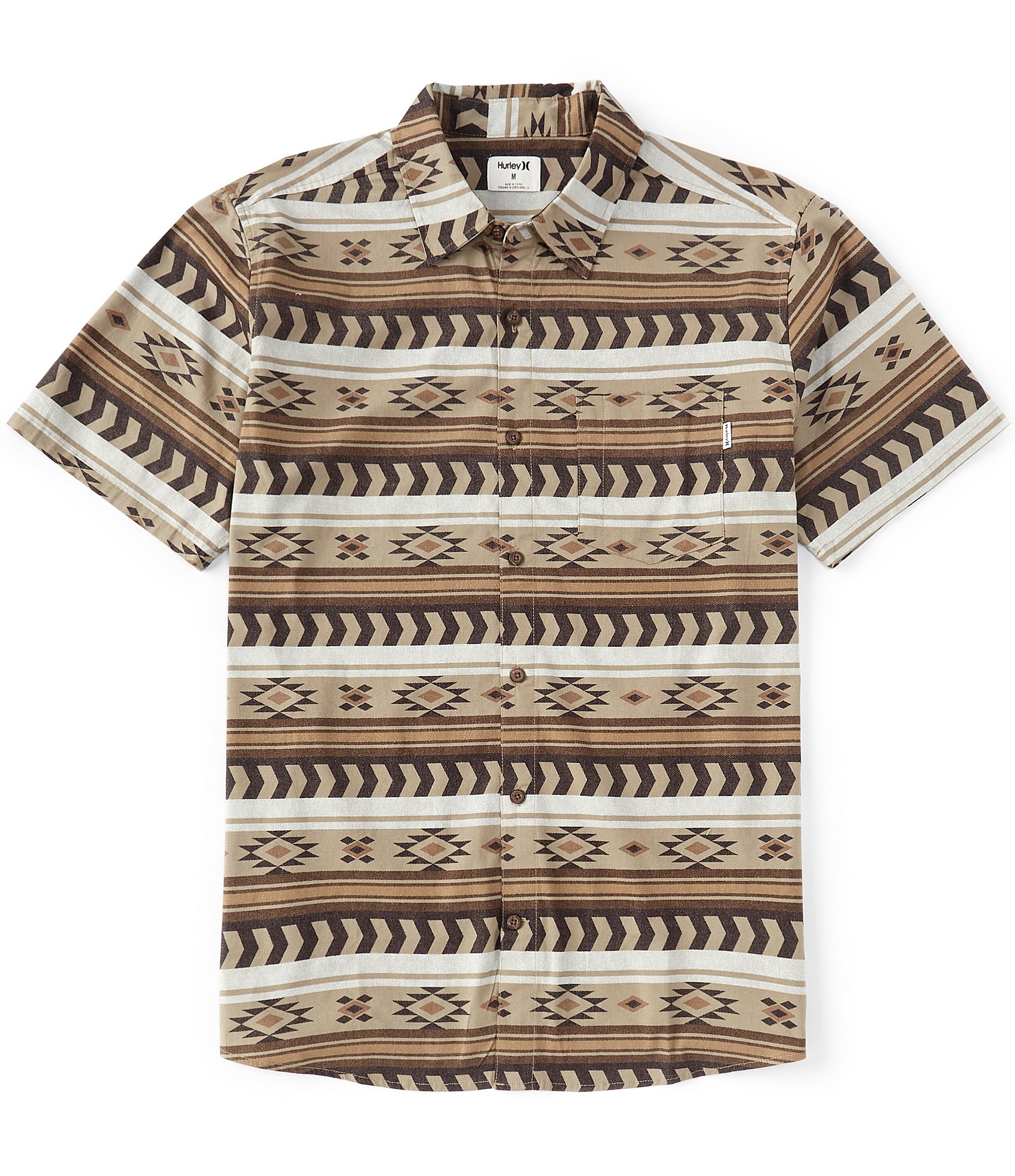 Hurley One & Only Lido Multi-Print Short Sleeve Woven Shirt | Dillard's