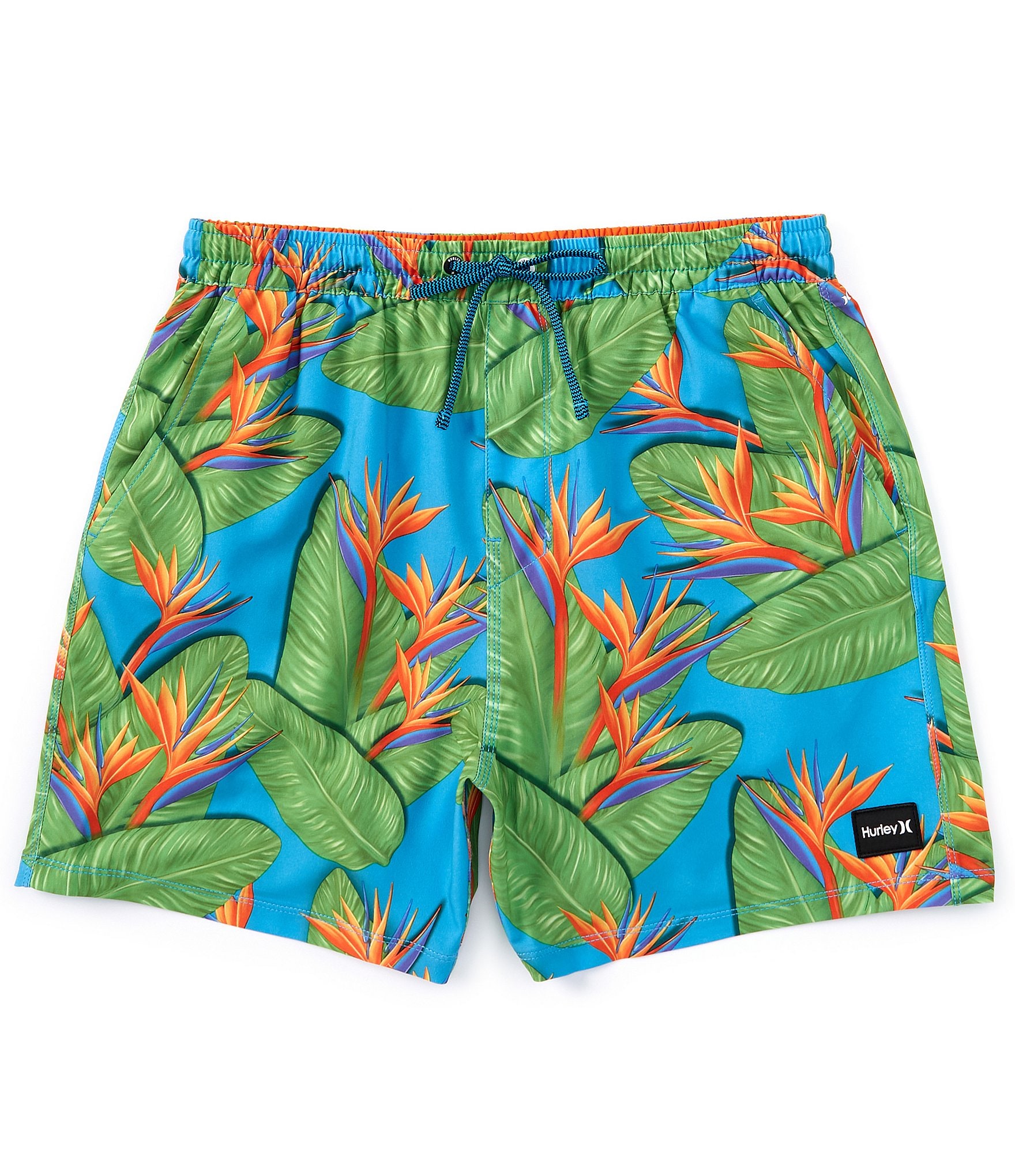 Hurley Phantom Eco Poolside Tropical Print 16 Outseam Board Shorts Dillard s