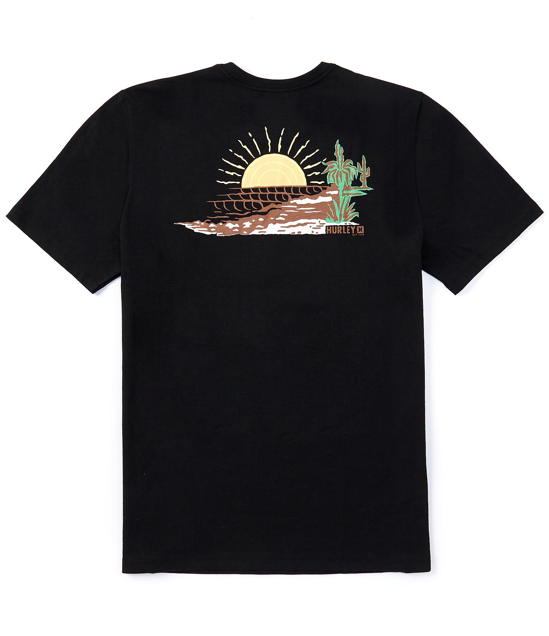 Hurley Short Sleeve H2O-Dri Cactus Point Graphic T-Shirt | Dillard's