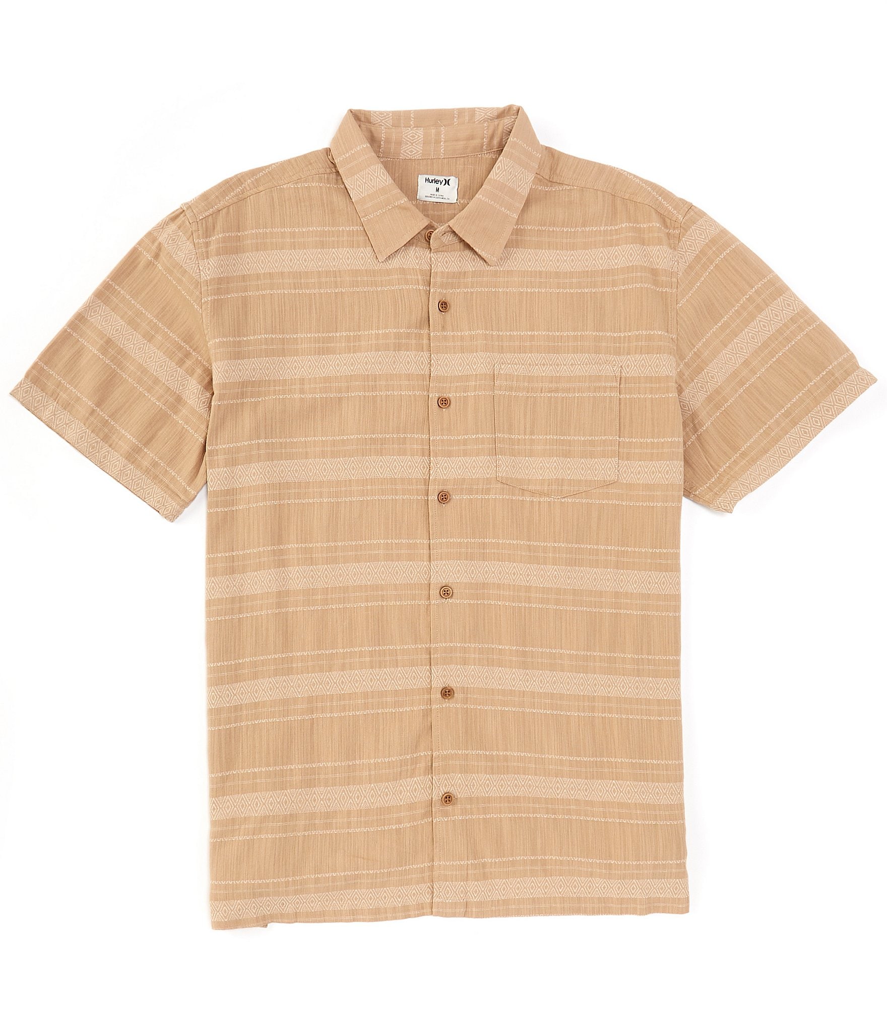 Hurley Short Sleeve Patterned Stripe Baja Rincon Woven Shirt