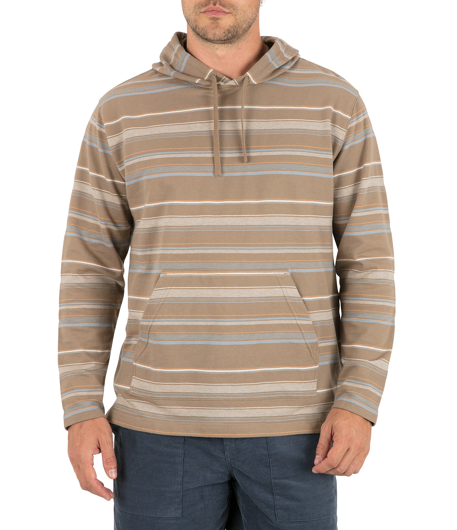 Hurley Striped Long Sleeve Hooded Poncho