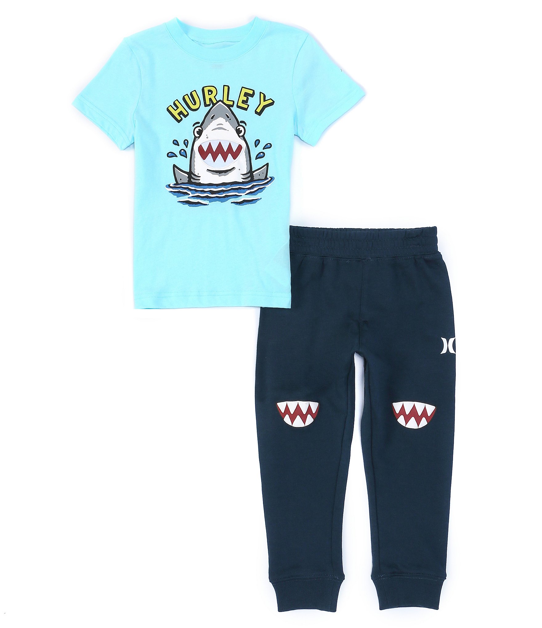 Th pijnlijk Luchten Hurley Toddler Boys 2T-4T Short-Sleeve Shark Graphic Tee & French Terry  Pant Set | Dillard's