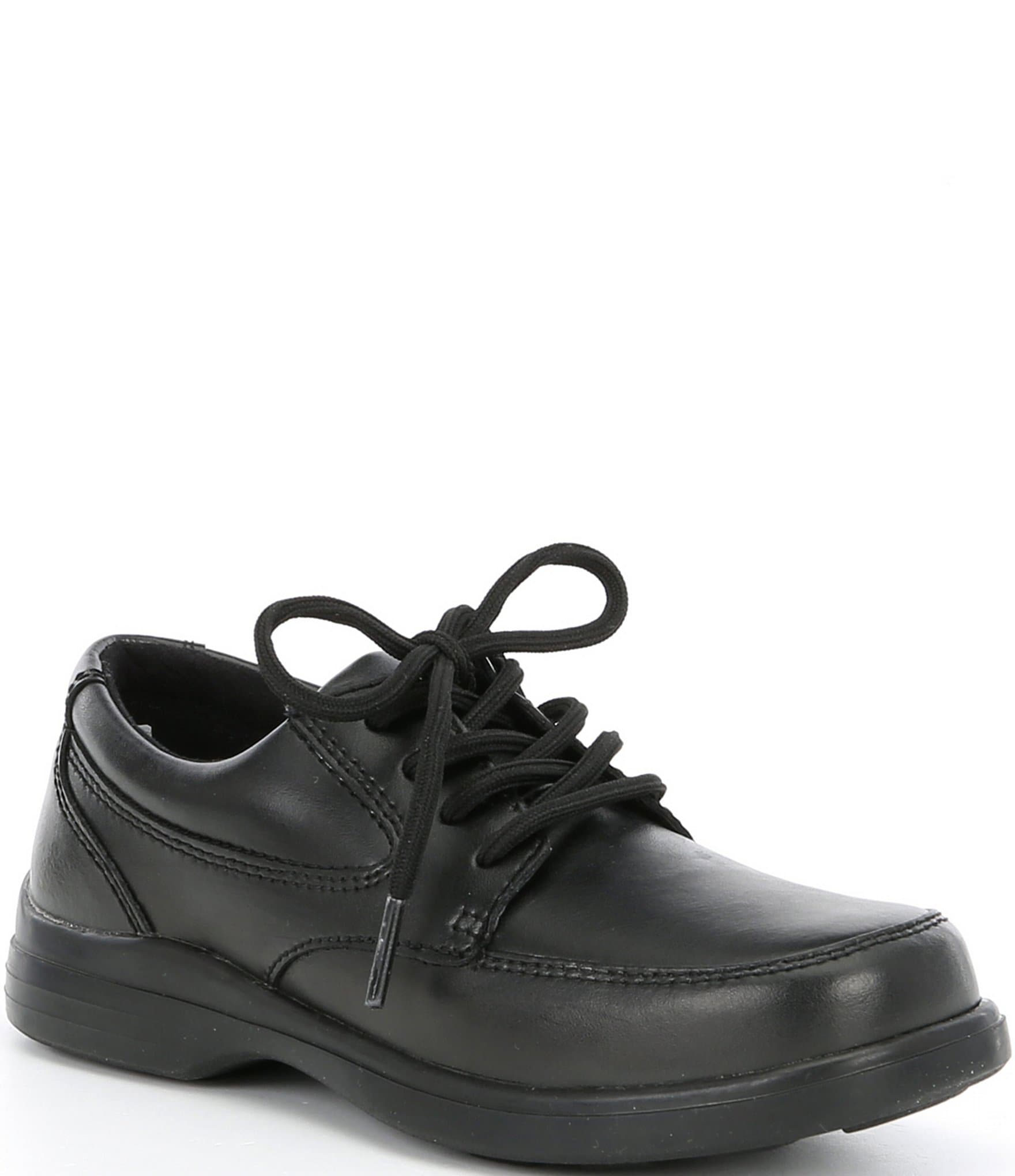 Black Hush Puppies - Mens Hush Puppies Cain Black Leather Lace Up Work ...