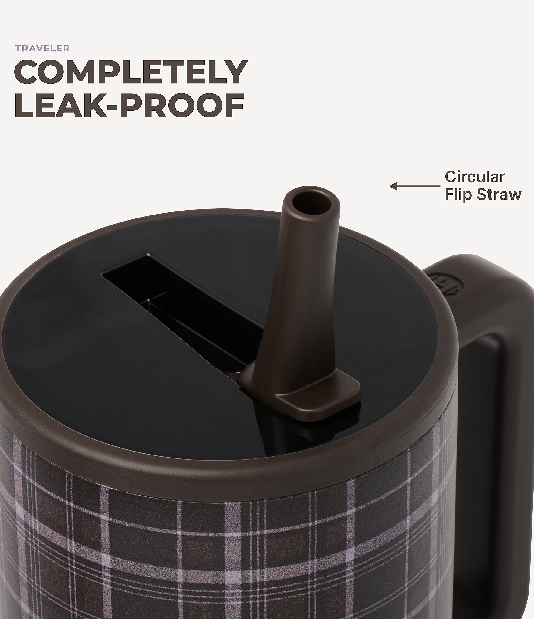 HYDROJUG Flannel Flip Straw Traveler, 40 oz.