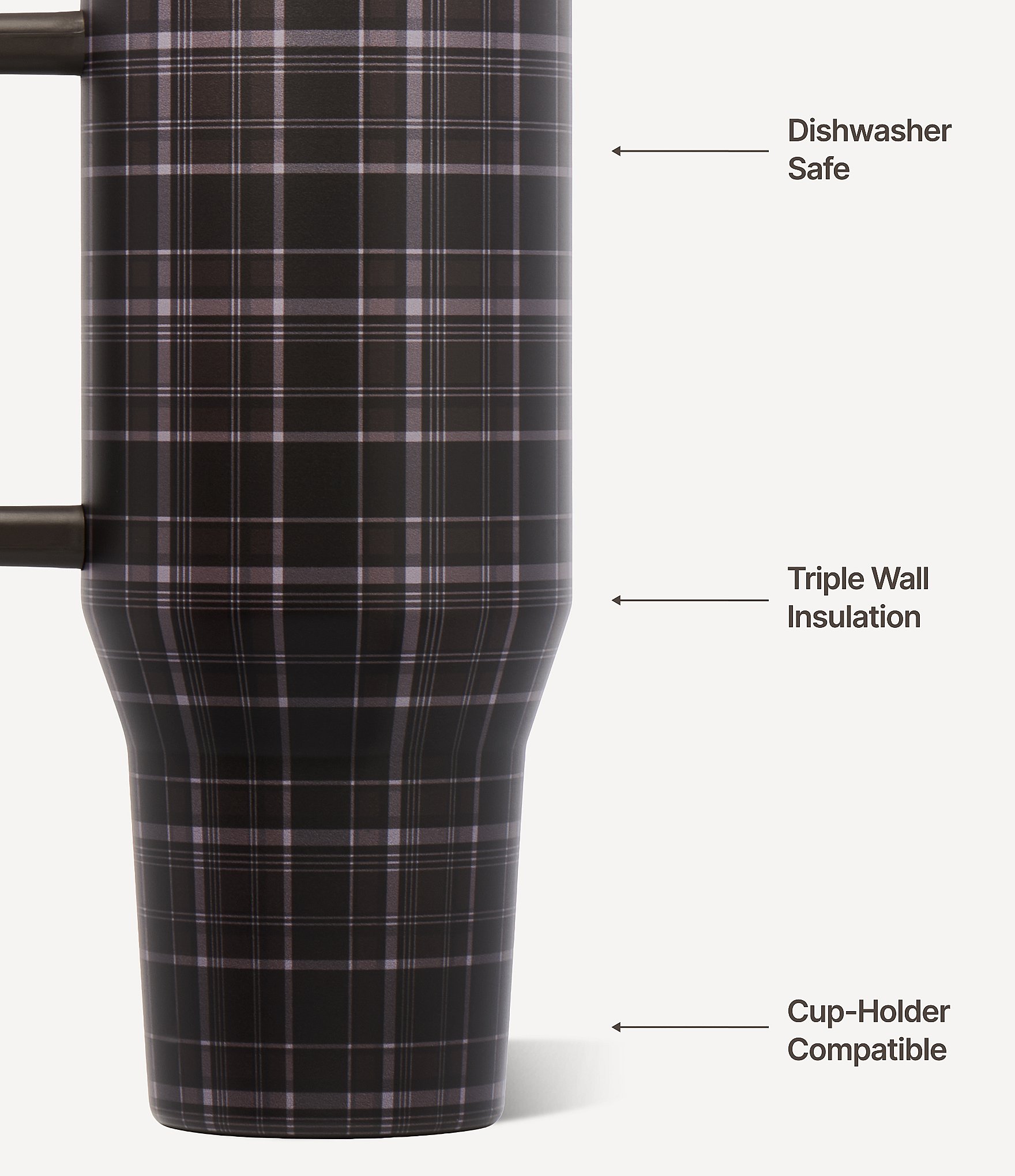HYDROJUG Flannel Flip Straw Traveler, 40 oz.