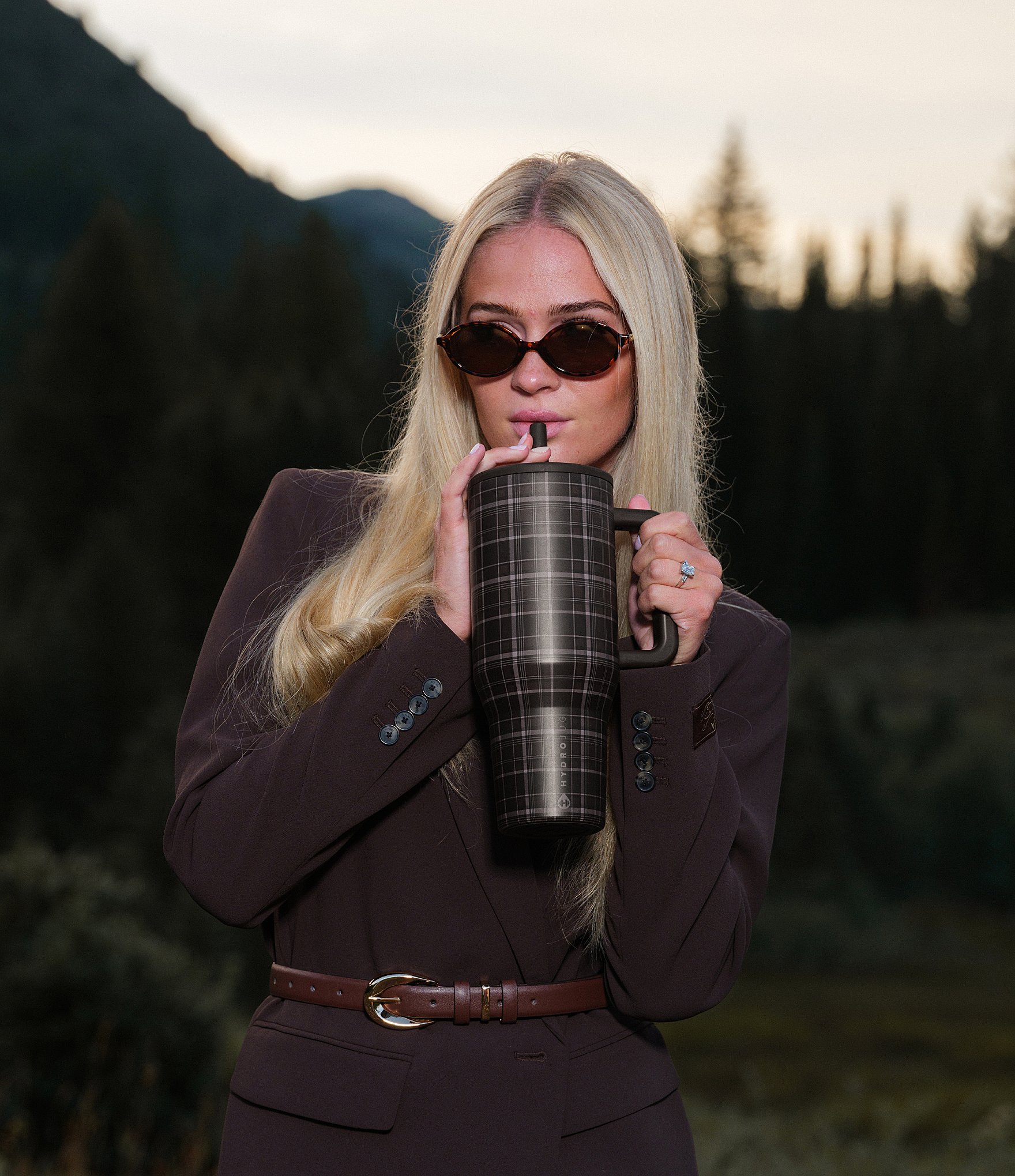 HYDROJUG Flannel Flip Straw Traveler, 40 oz.