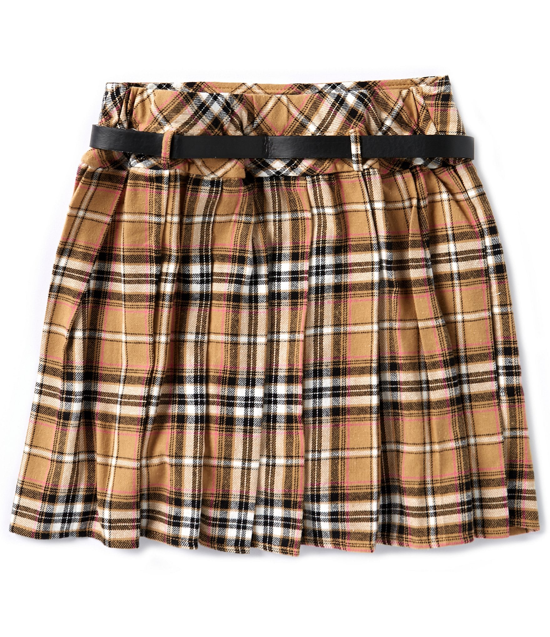 I.N. Girl Big Girls 7-16 Plaid Drop-Waist Pleated Skirt