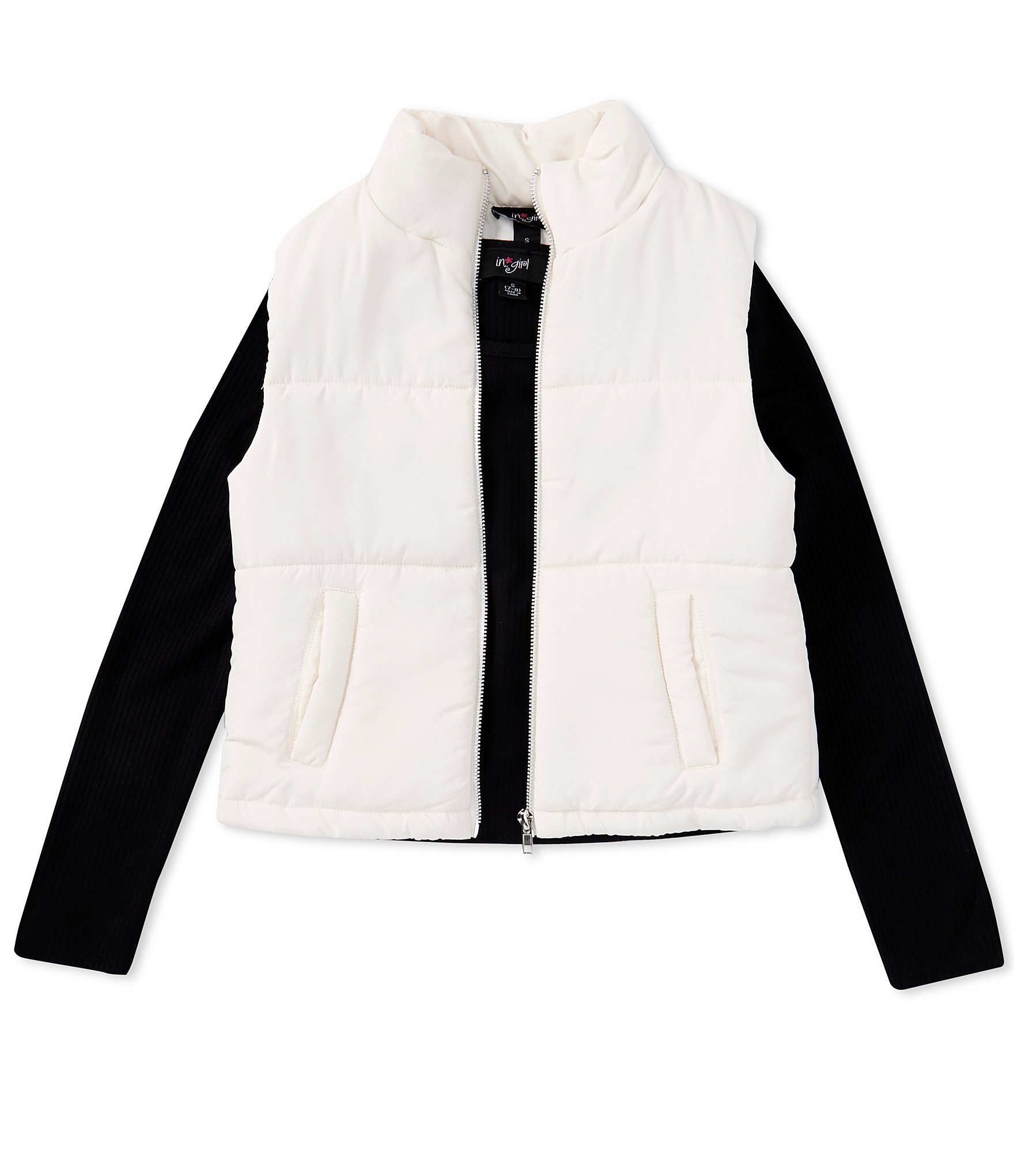 Girls white puffer vest online