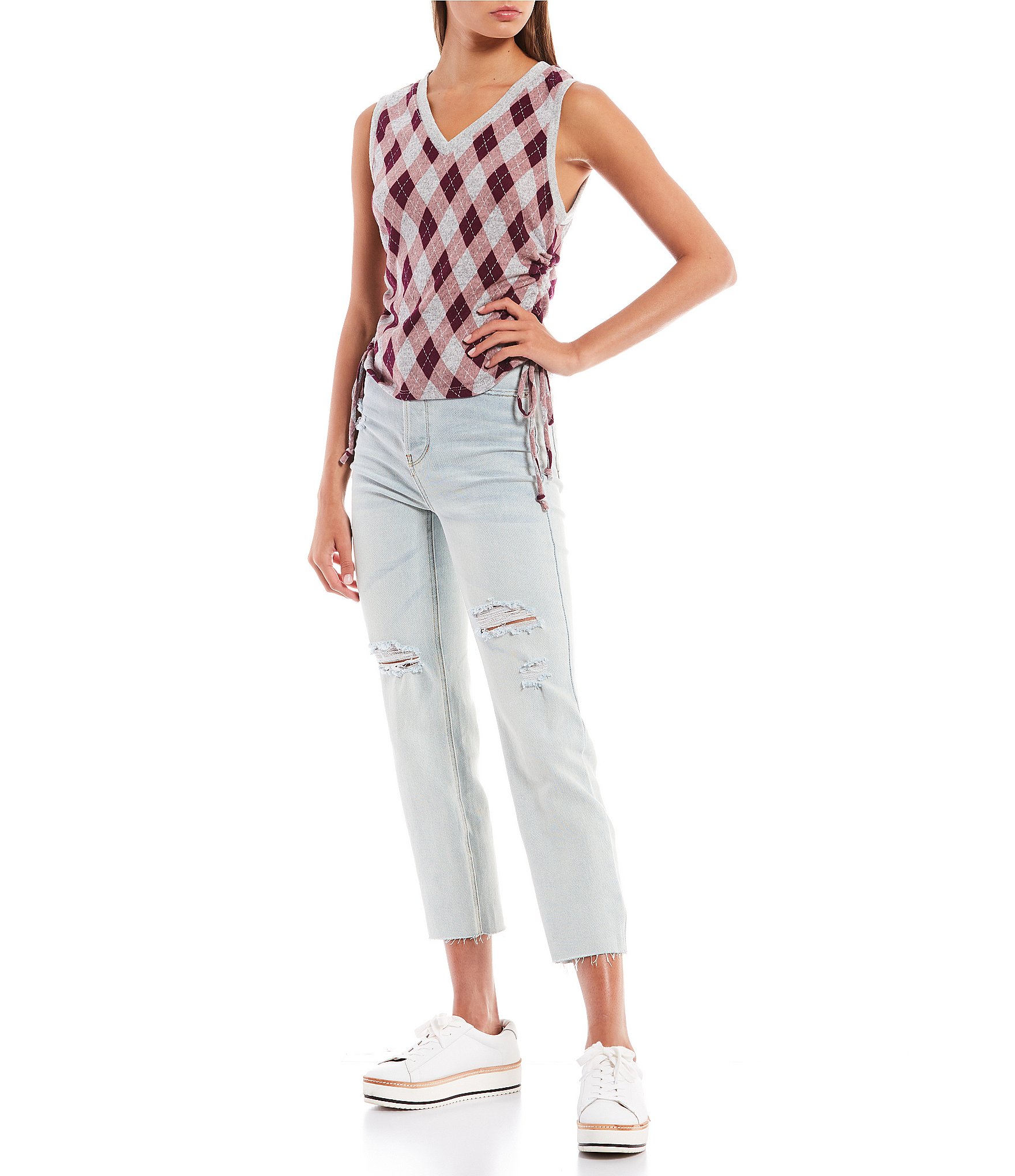 I.N. San Francisco Argyle Brushed Hachi Vest