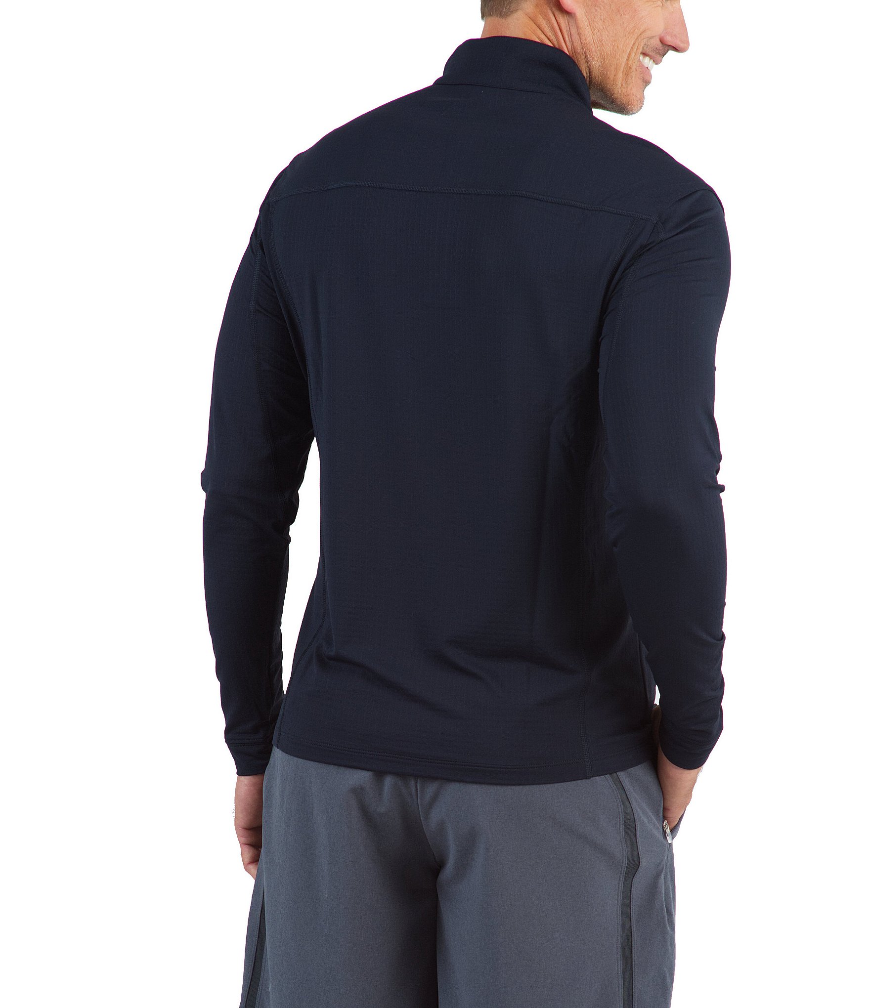 IBKUL Long-Sleeve UPF Mockneck Pullover