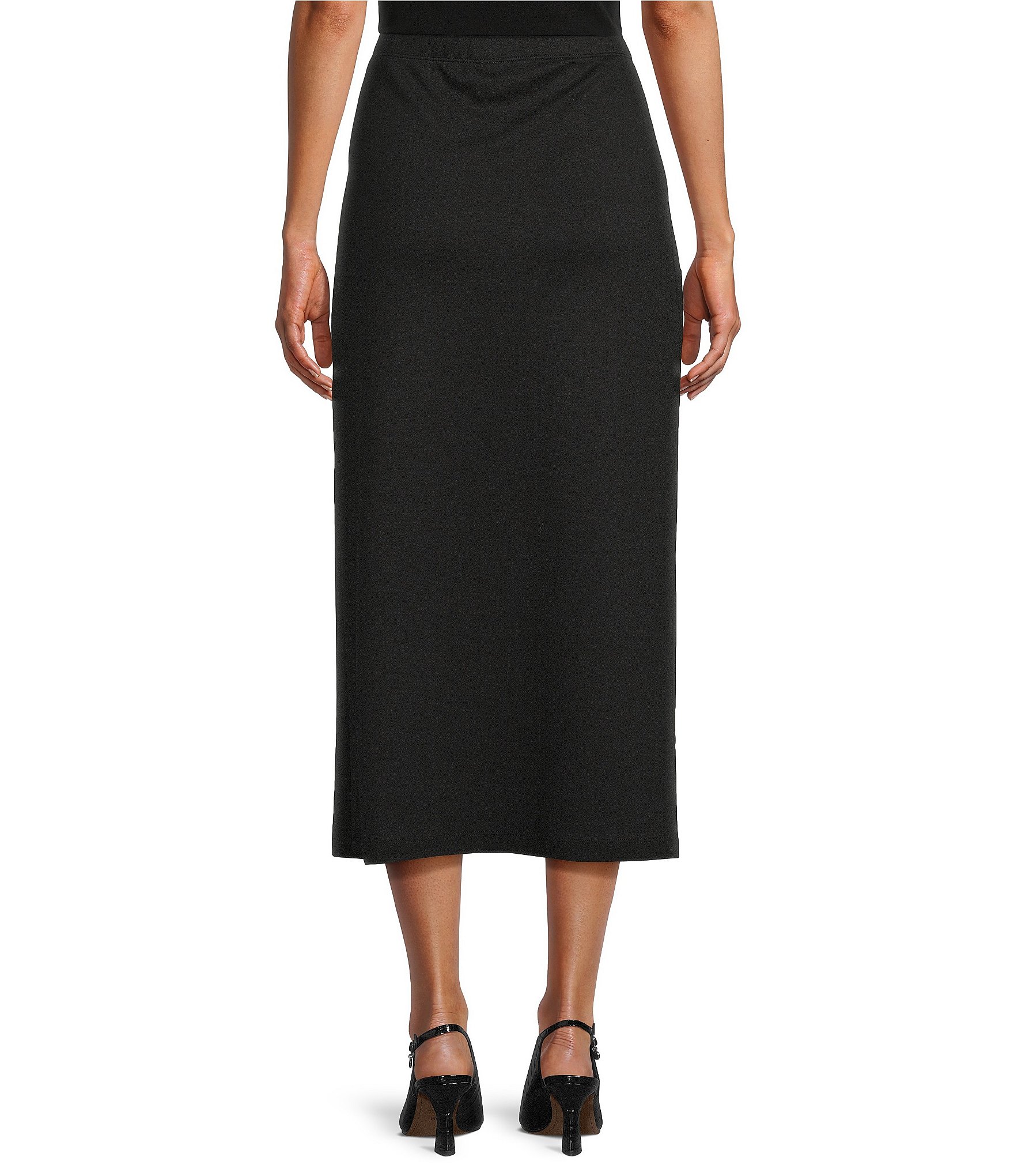 IC Collection Air Sponge Knit Pull-On Pencil Skirt