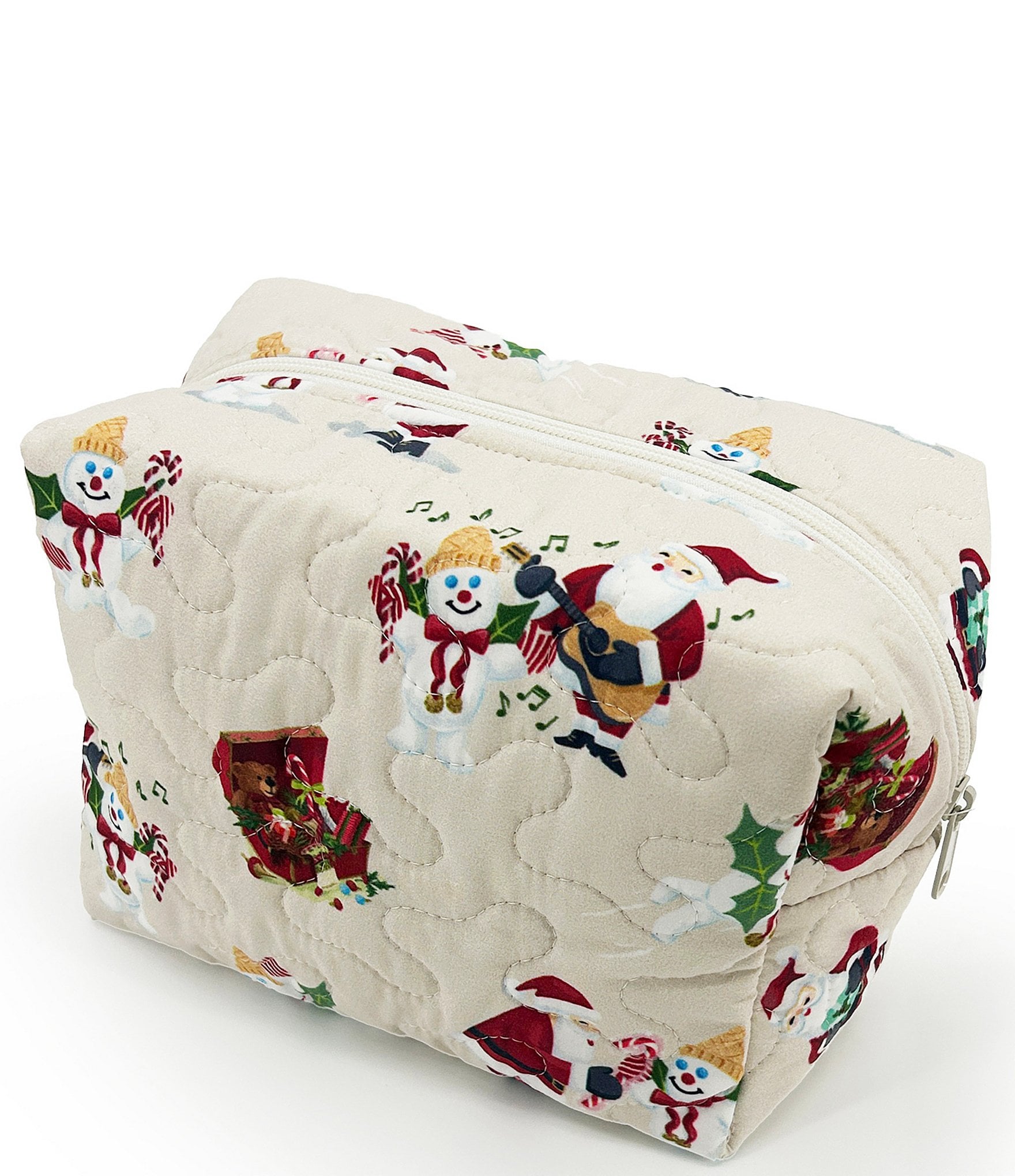 Ida Mae Home Mr. Bingle & Santa Quilted Large Makeup Bag