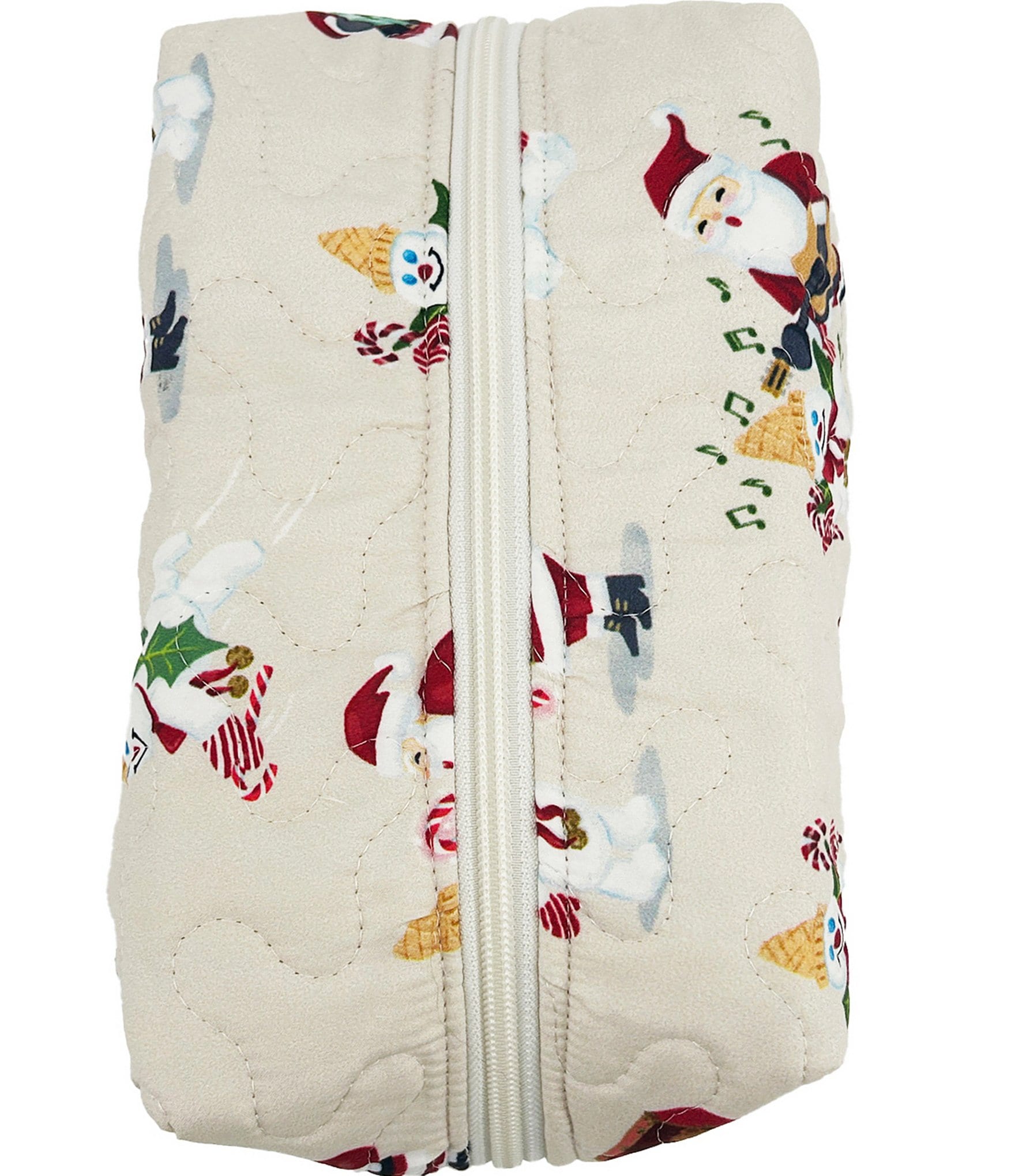 Ida Mae Home Mr. Bingle & Santa Quilted Large Makeup Bag